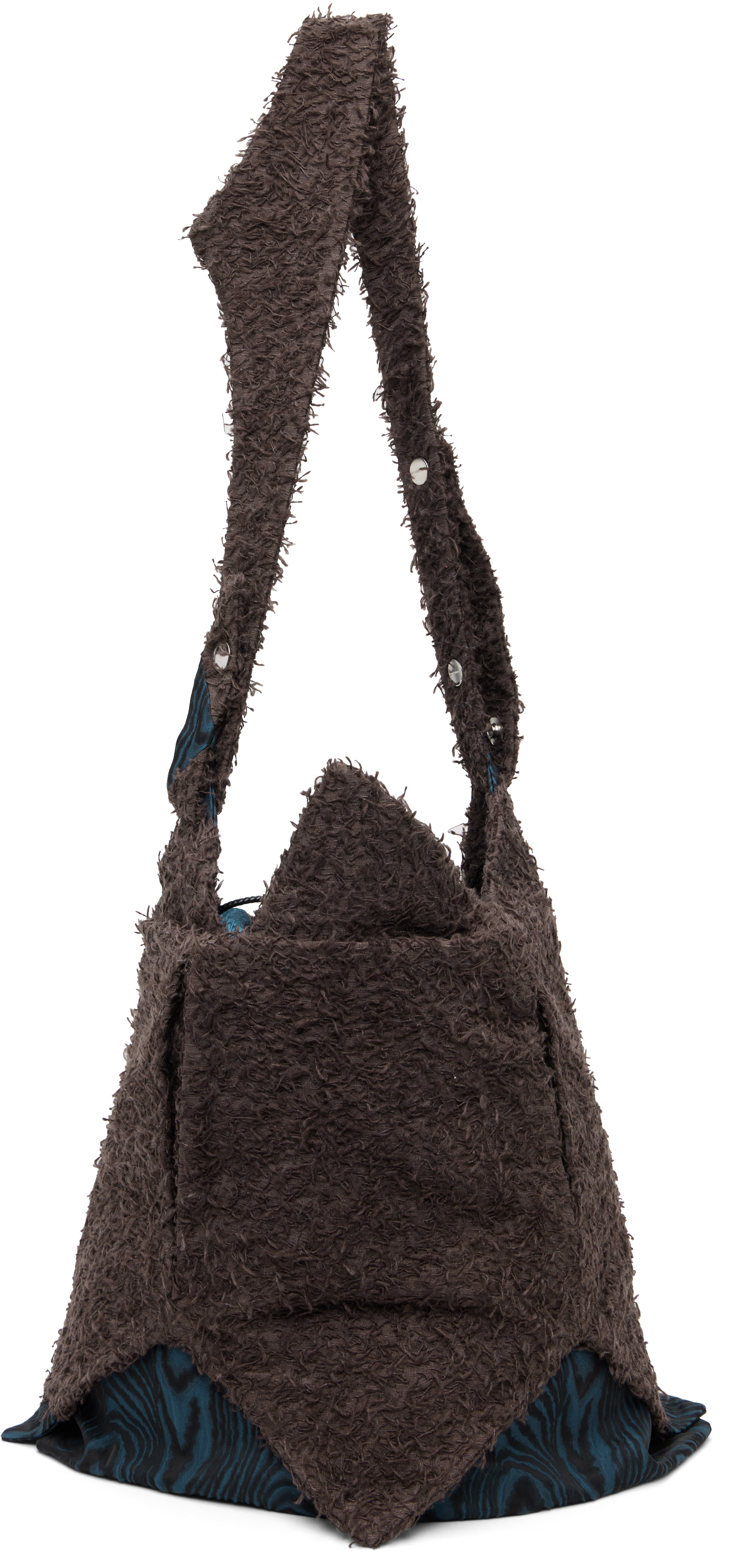 Kiko Kostadinov: Brown & Navy Kaleidoscope Bag | SSENSE