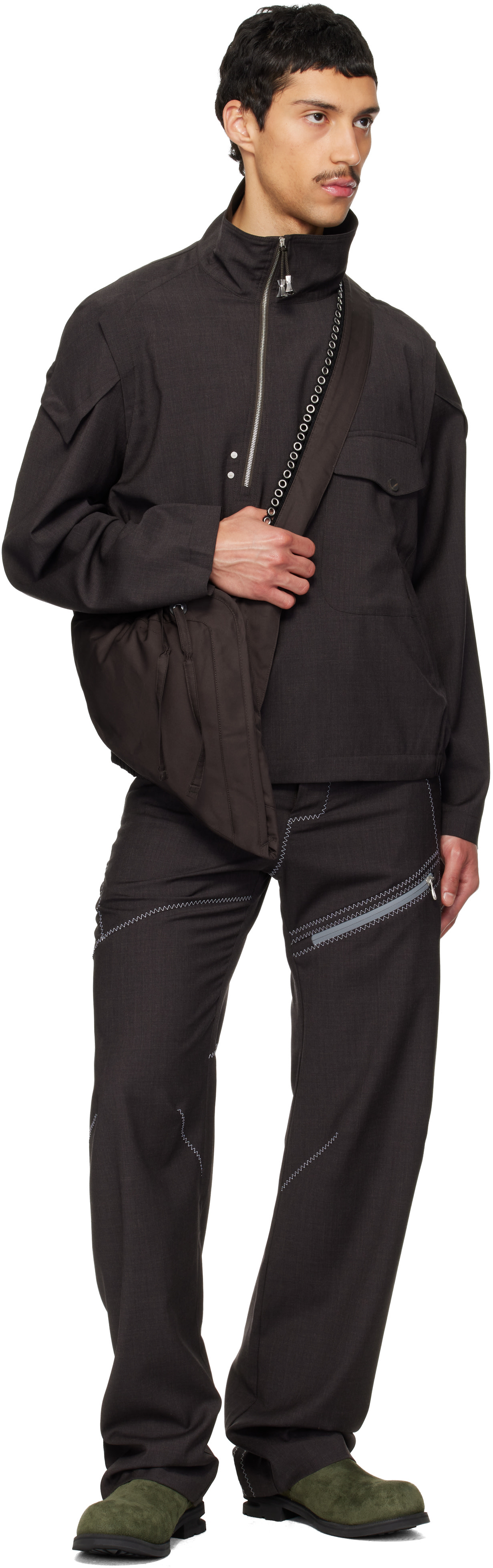 Kiko Kostadinov: Gray Kest Pouch Bag | SSENSE