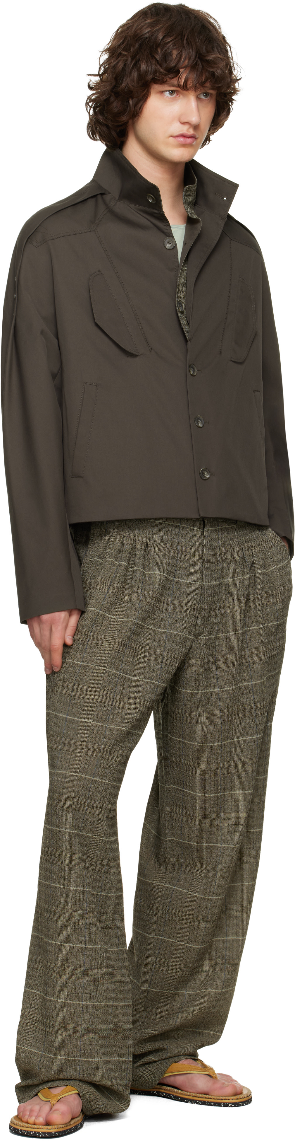 Kiko Kostadinov: Brown Egreta Jacket | SSENSE