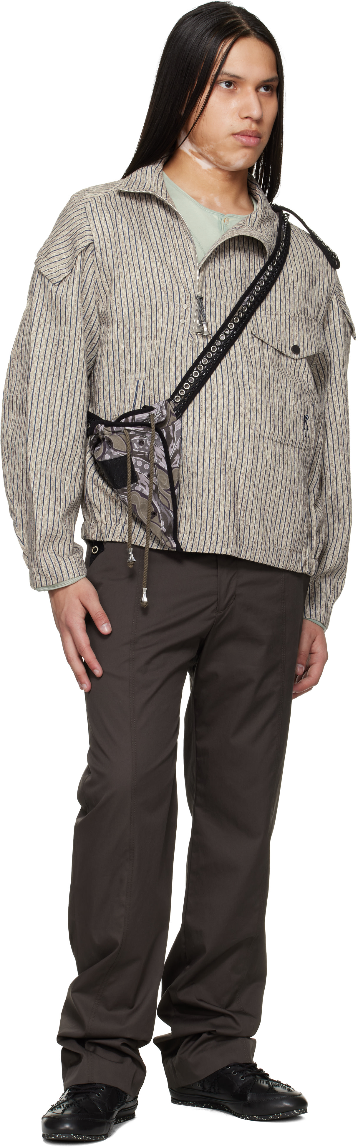Kiko Kostadinov: Brown Farkas Pullover Jacket | SSENSE