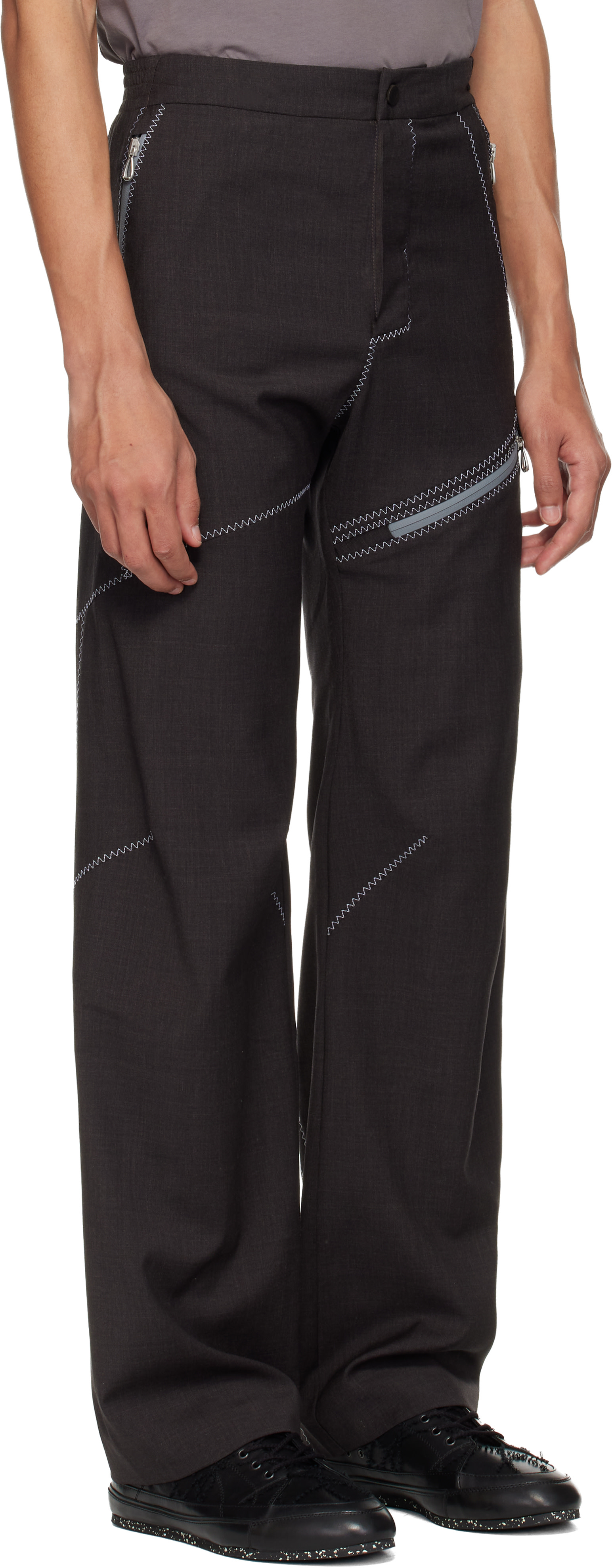 Kiko Kostadinov: Brown Fosco Trousers | SSENSE