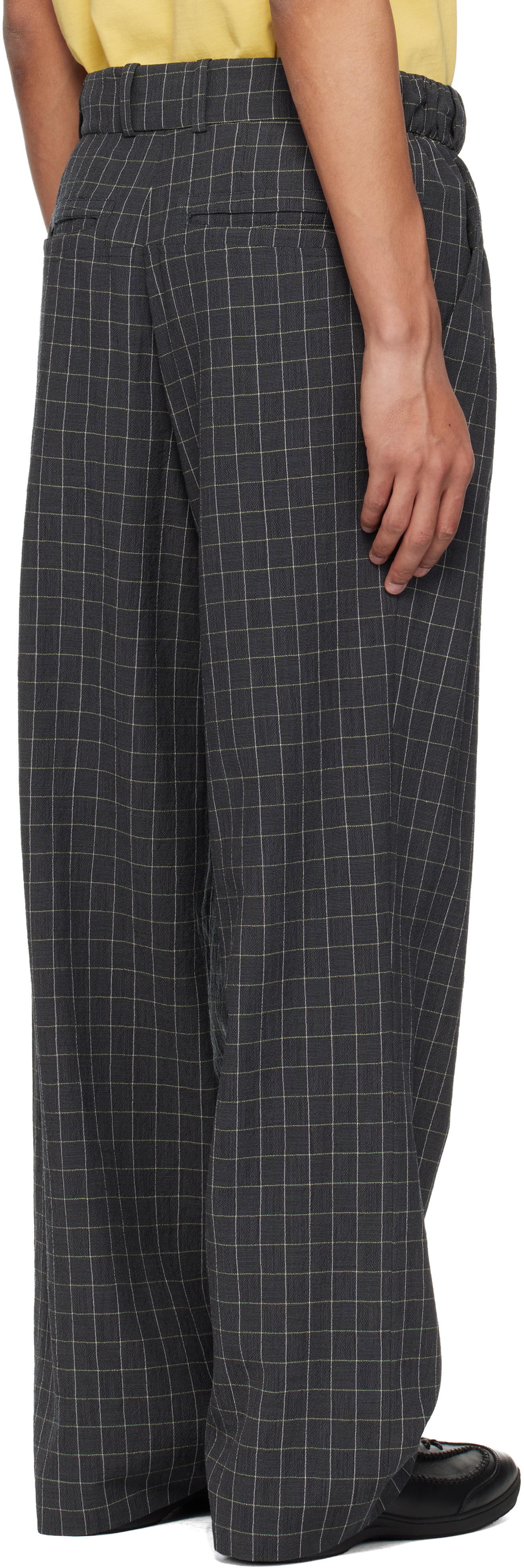 Kiko Kostadinov: Gray Minna Gathered Trousers | SSENSE United Kingdom