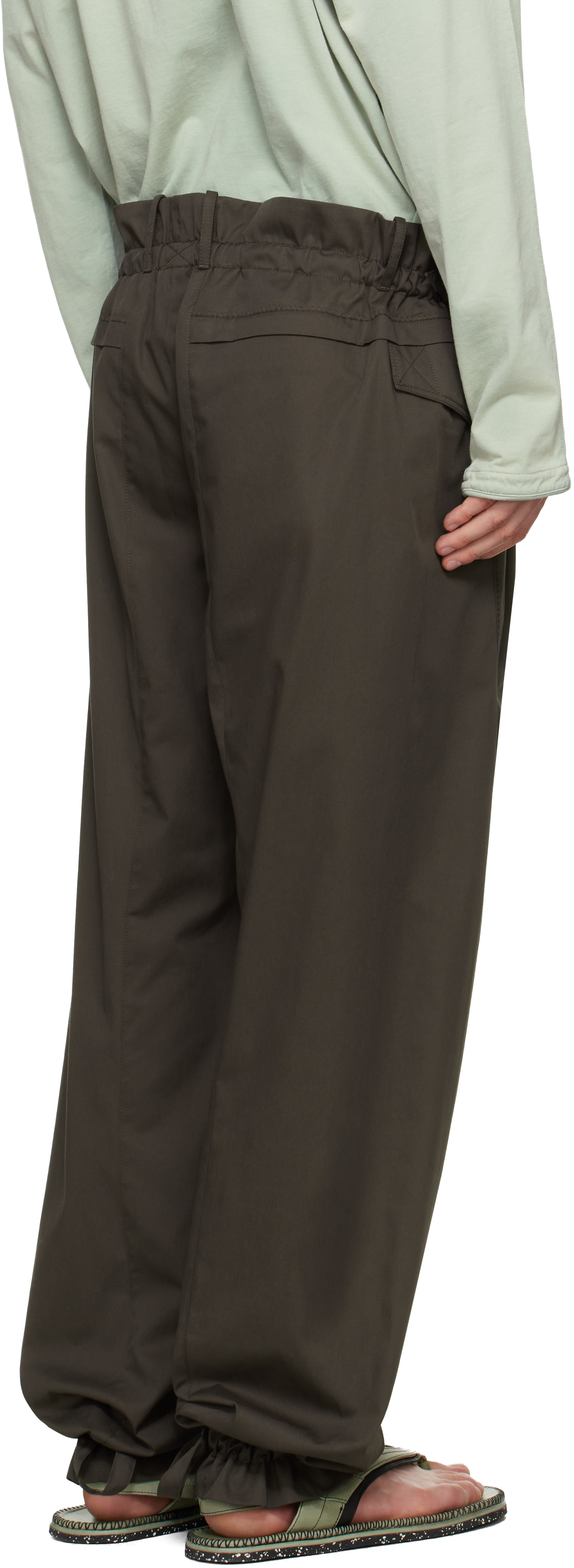 Kiko Kostadinov: Brown Egreta Trousers | SSENSE