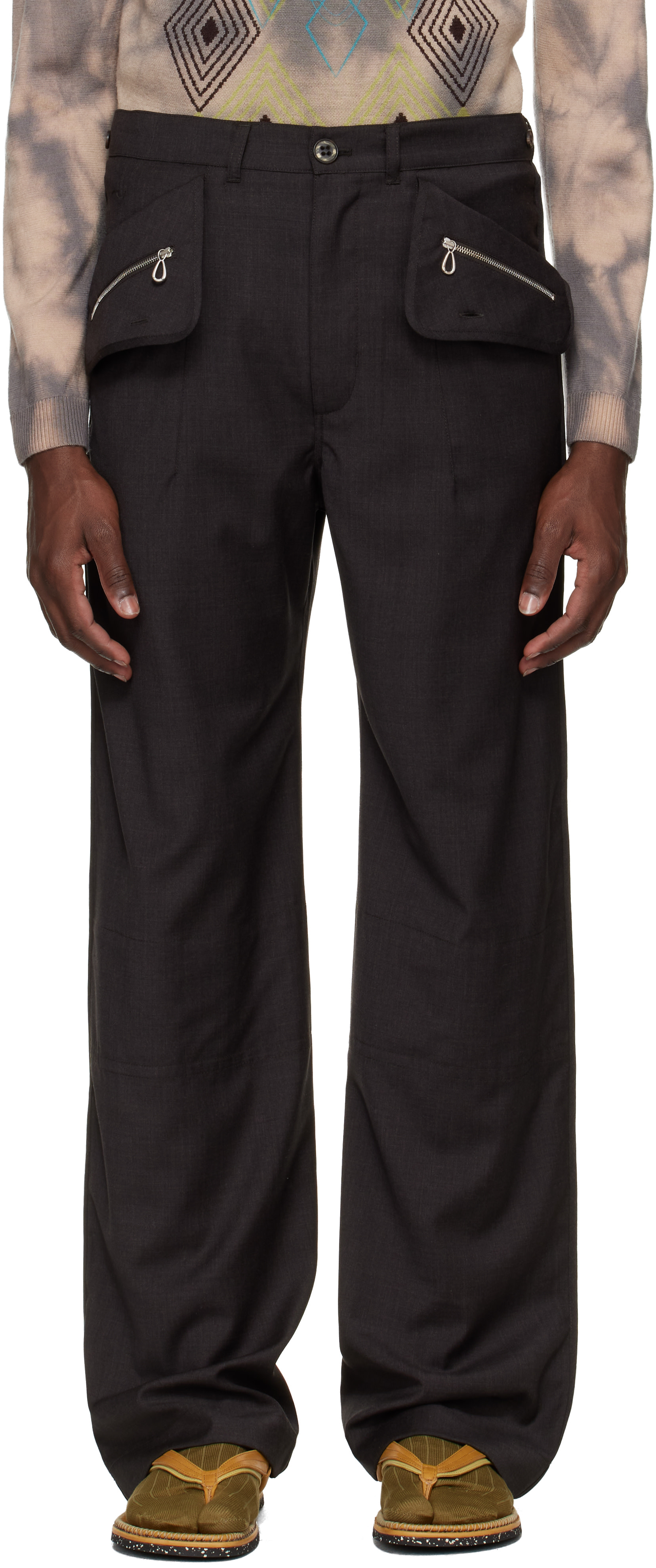 パンツ KIKO KOSTADINOV 26SS KOMLO TROUSER Kiko Kostadinov: Brown Komlo Trousers | SSENSE Austria