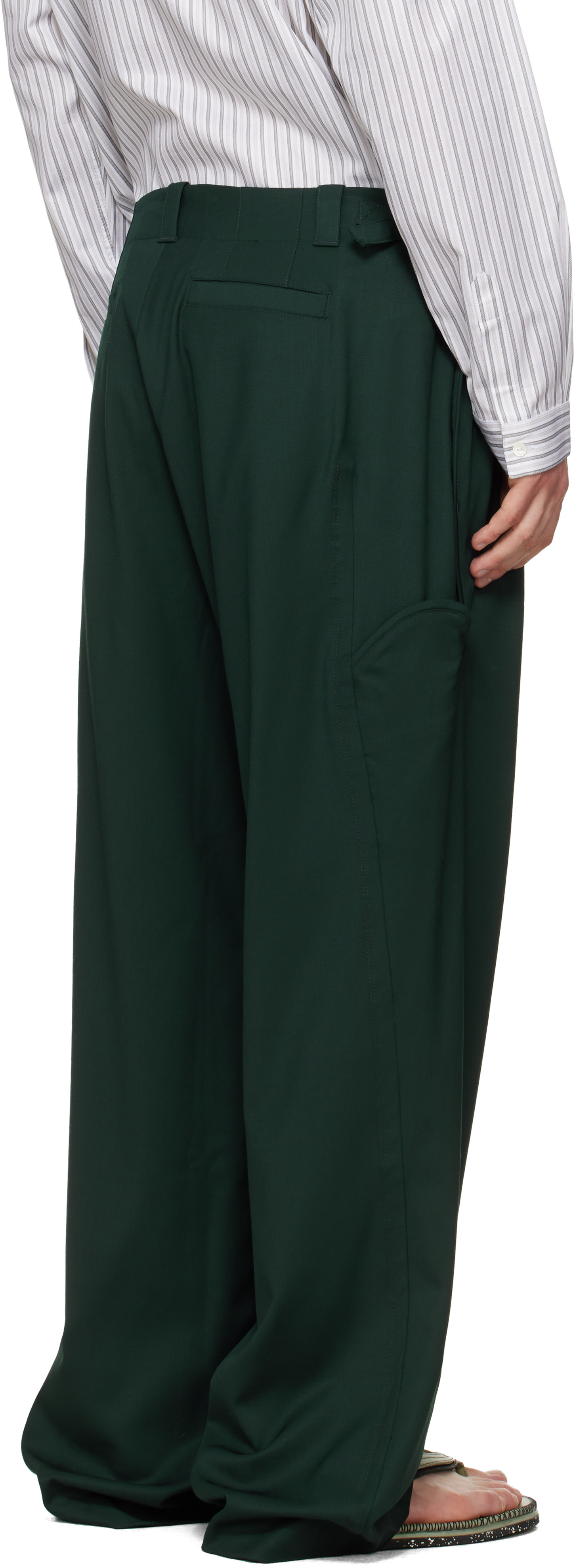 Kiko Kostadinov: Green Andras Formal Trousers | SSENSE