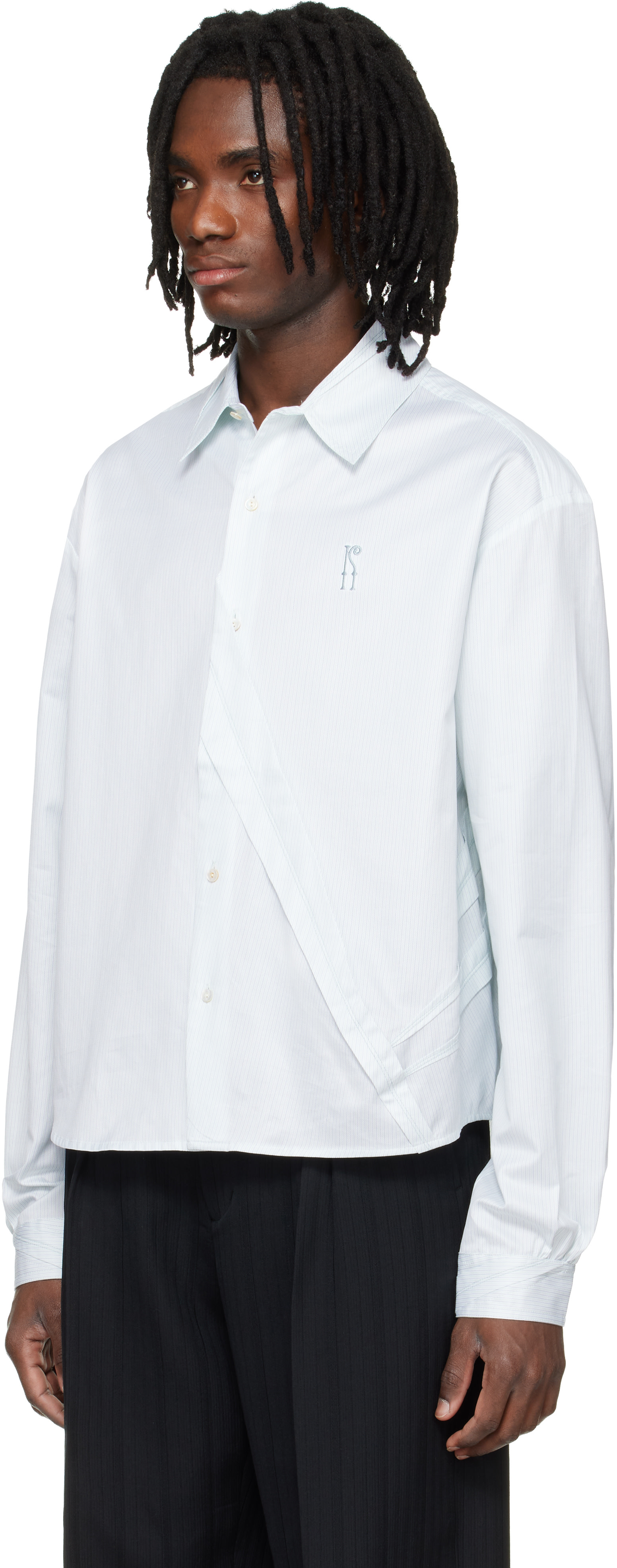 Kiko Kostadinov: Blue Ohne K-Dart Shirt | SSENSE