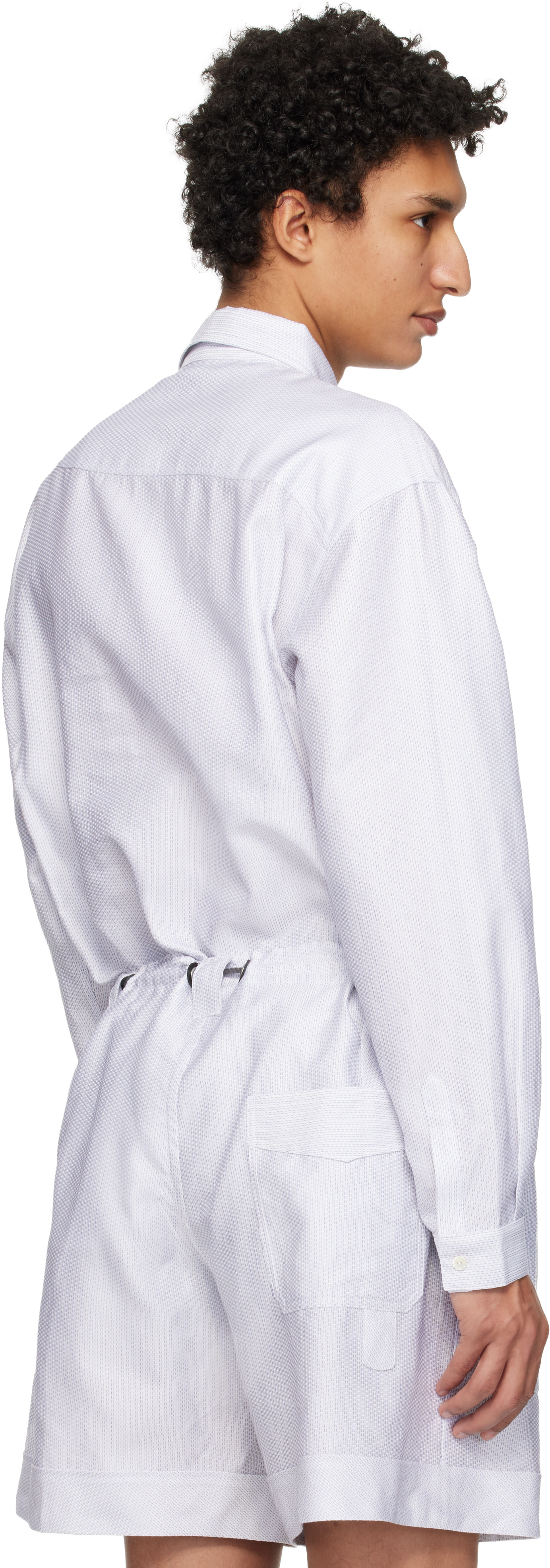 Kiko Kostadinov: White Veca Panelled Shirt | SSENSE