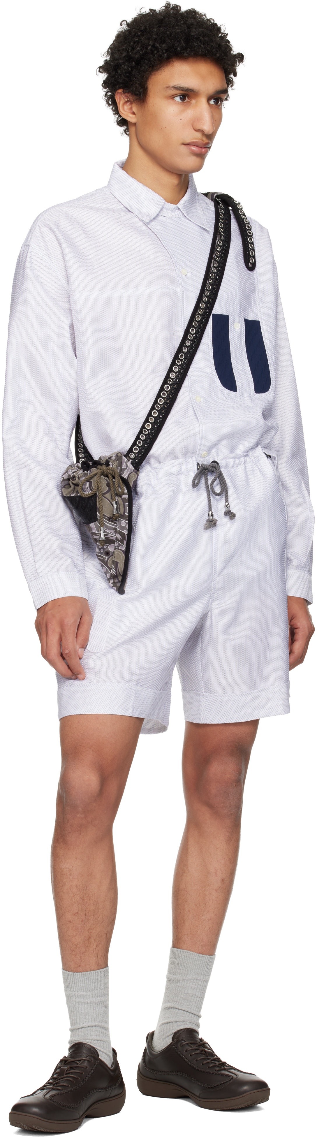 Kiko Kostadinov: White Veca Panelled Shirt | SSENSE