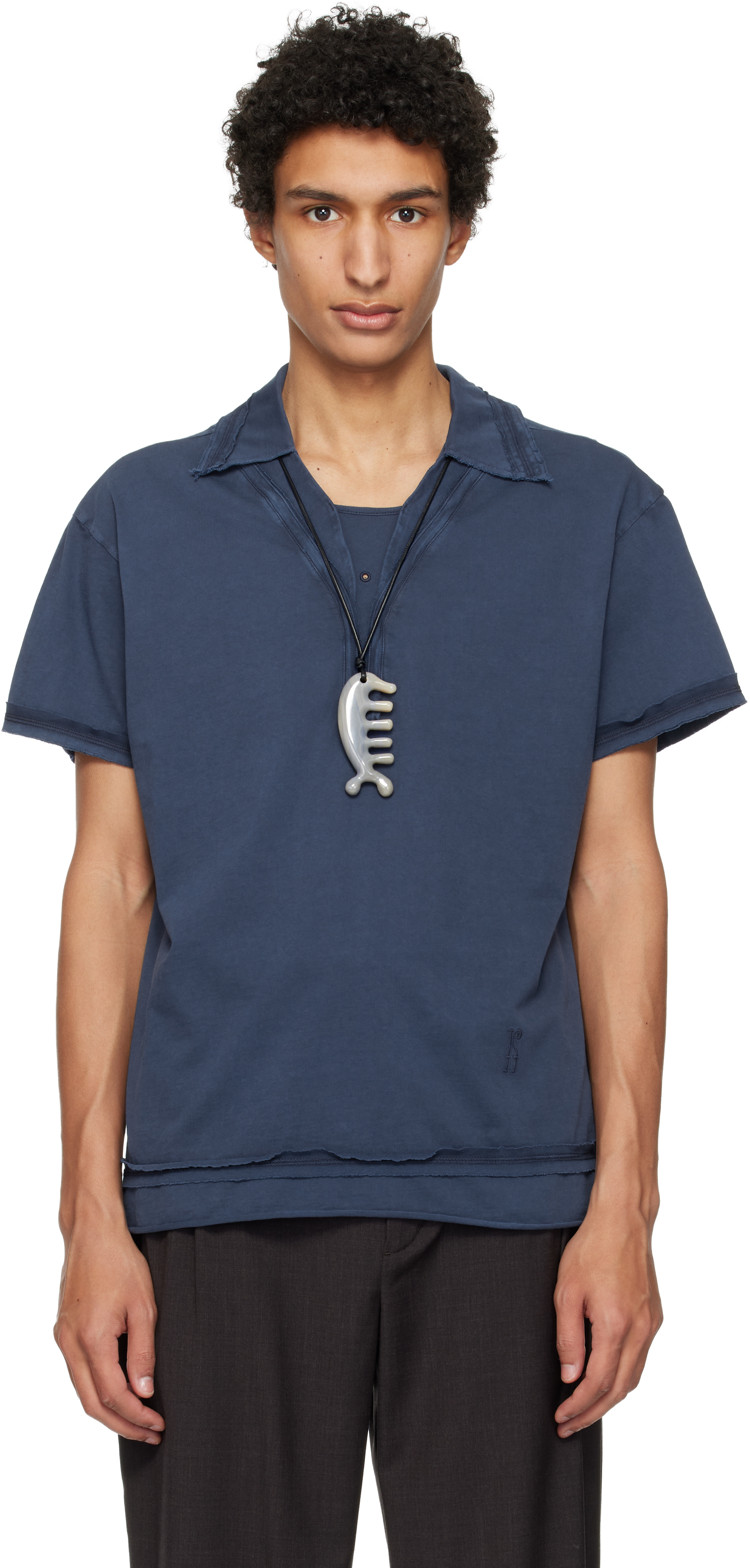 Kiko Kostadinov: Navy Otak Polo | SSENSE