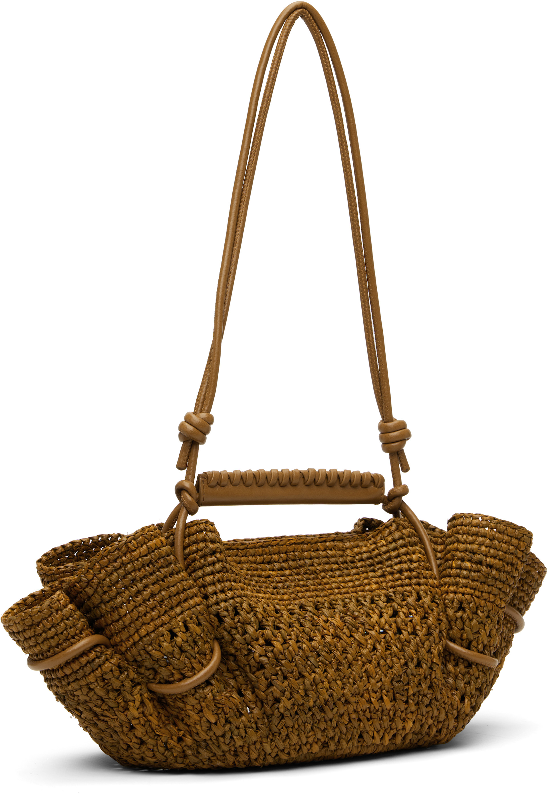 HEREU - Mini sac Arta brun clair en raphia