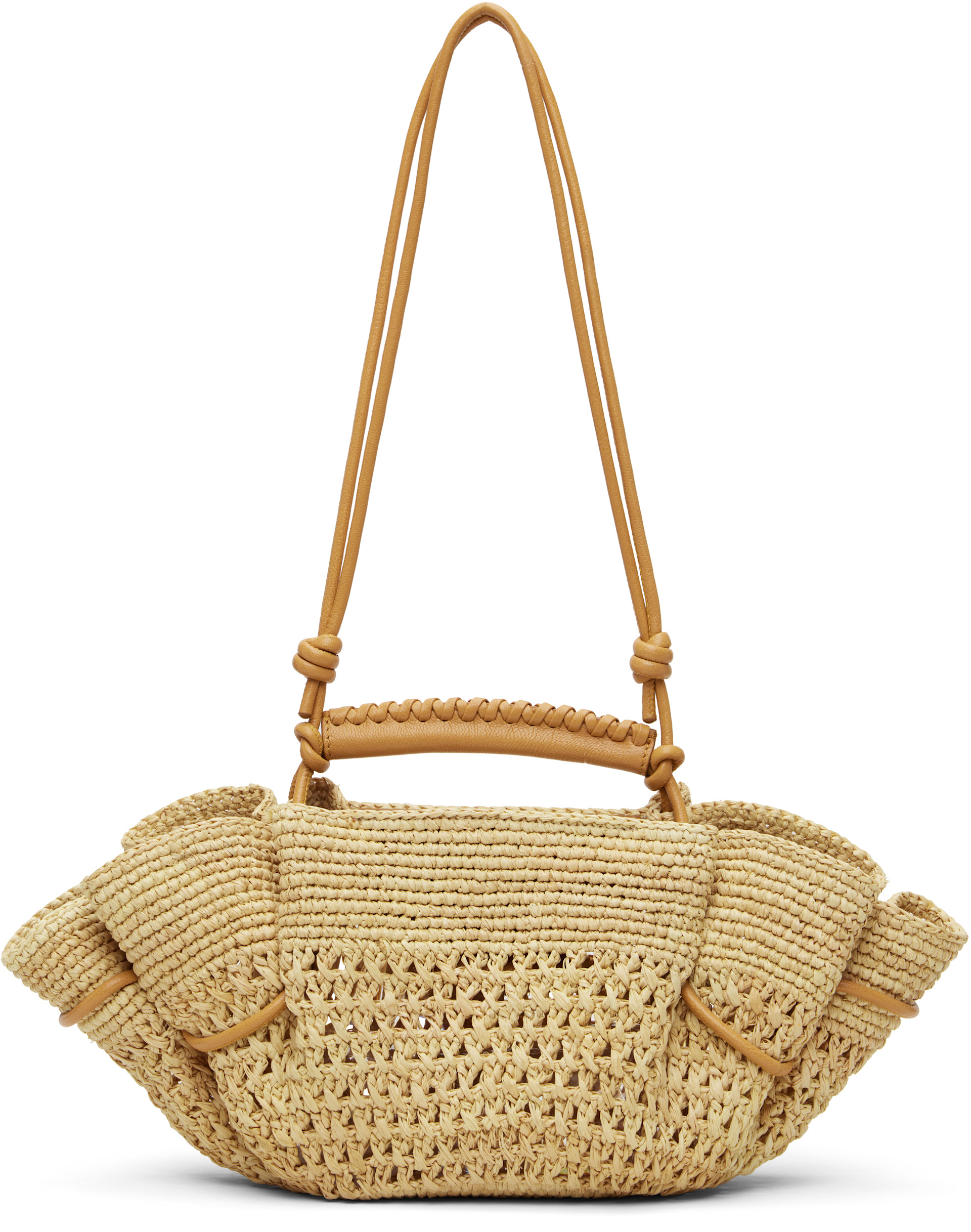 L'Appartement   HEREU Rafia Bag◆ FORNA RAFFIA - Leather Framed Shoulder Bag – Hereu Studio