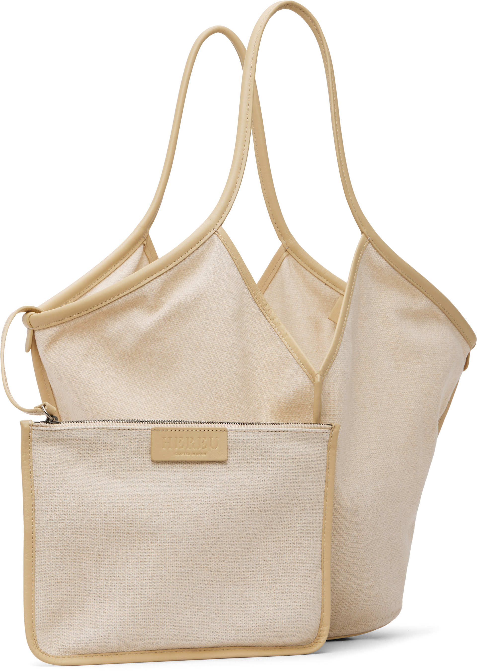 HEREU - Beige Calella Soft Linen Tote