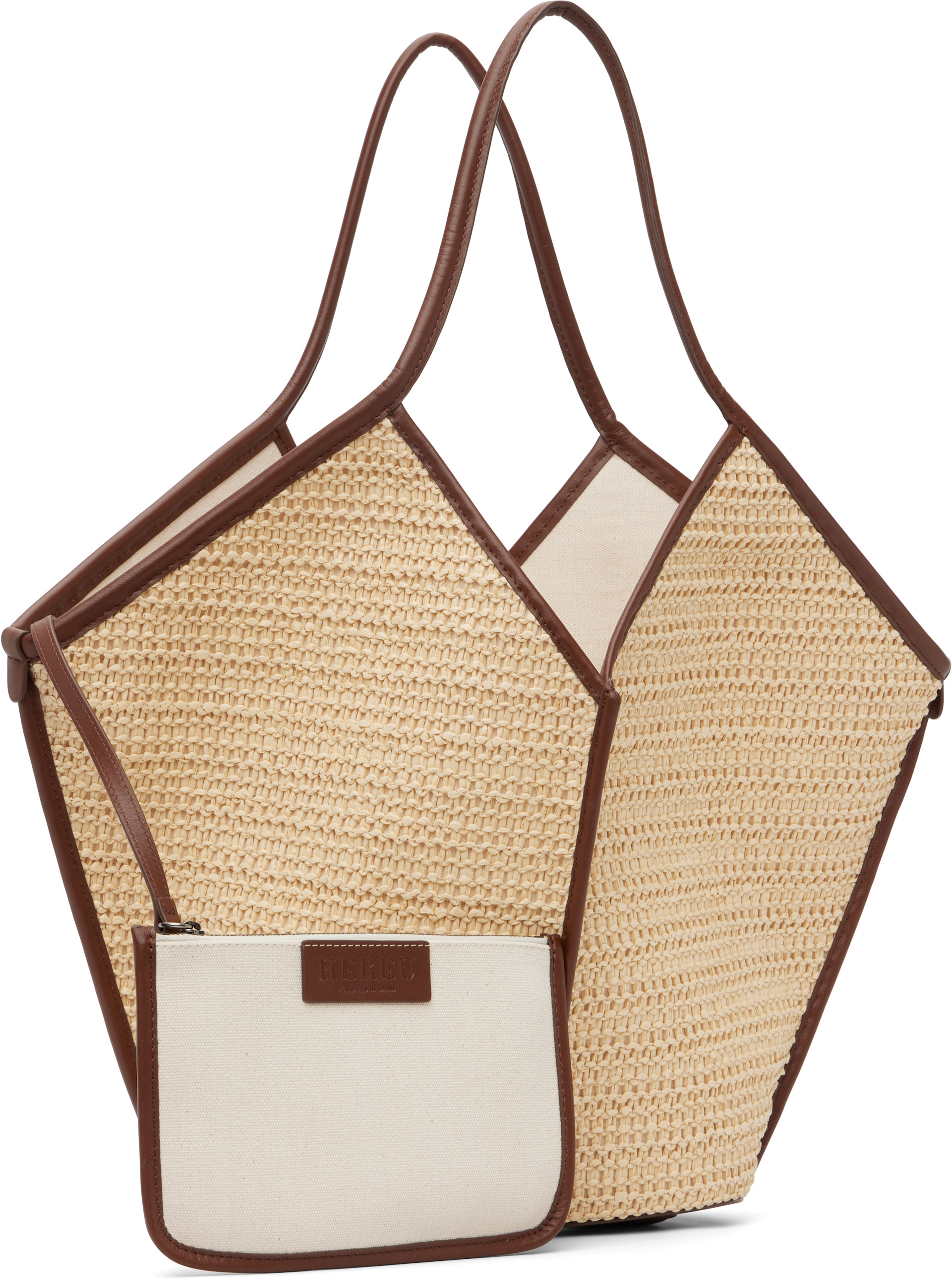 HEREU - Cabas Calella beige en raphia
