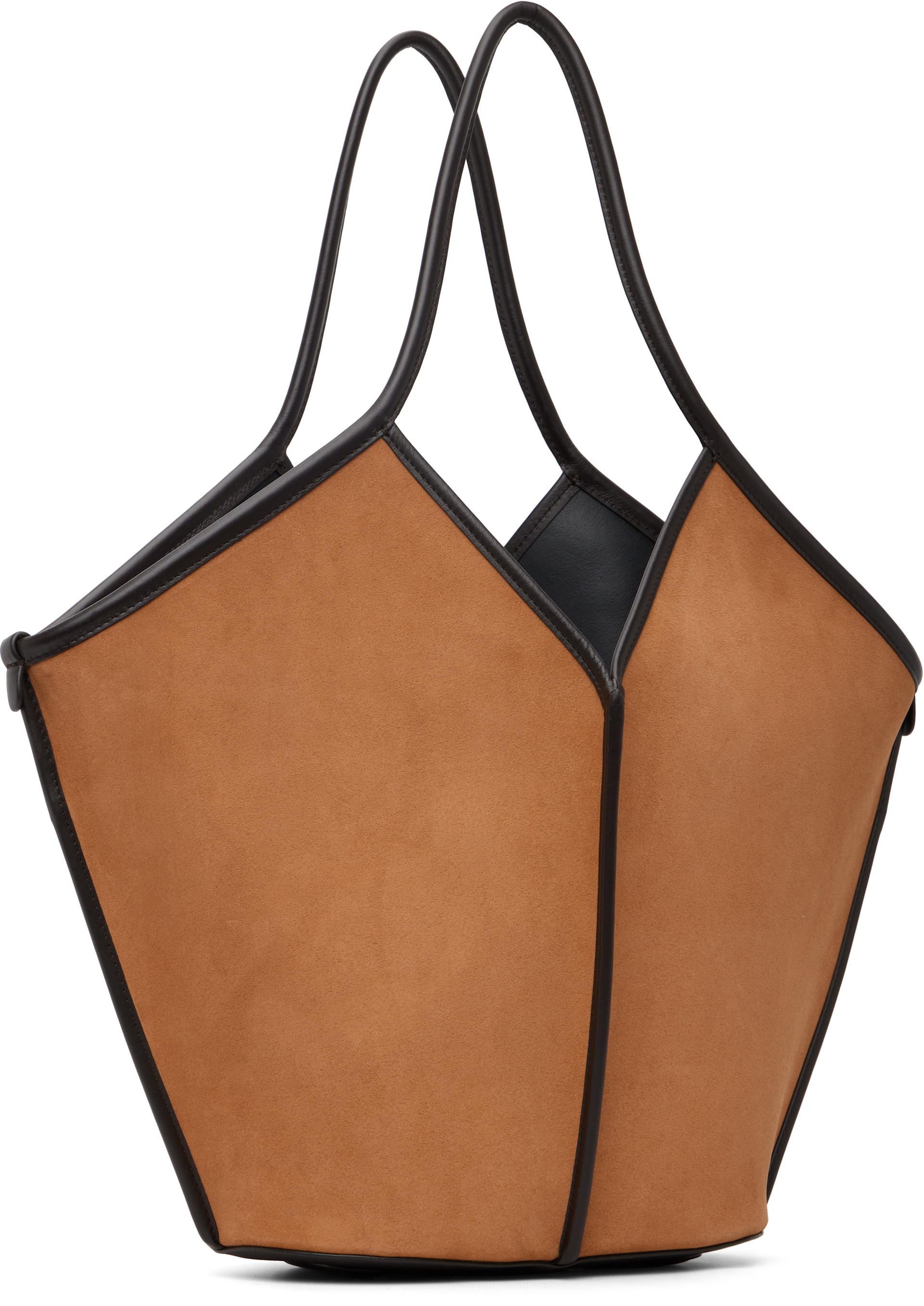 HEREU: Tan Calella Suede Tote | SSENSE