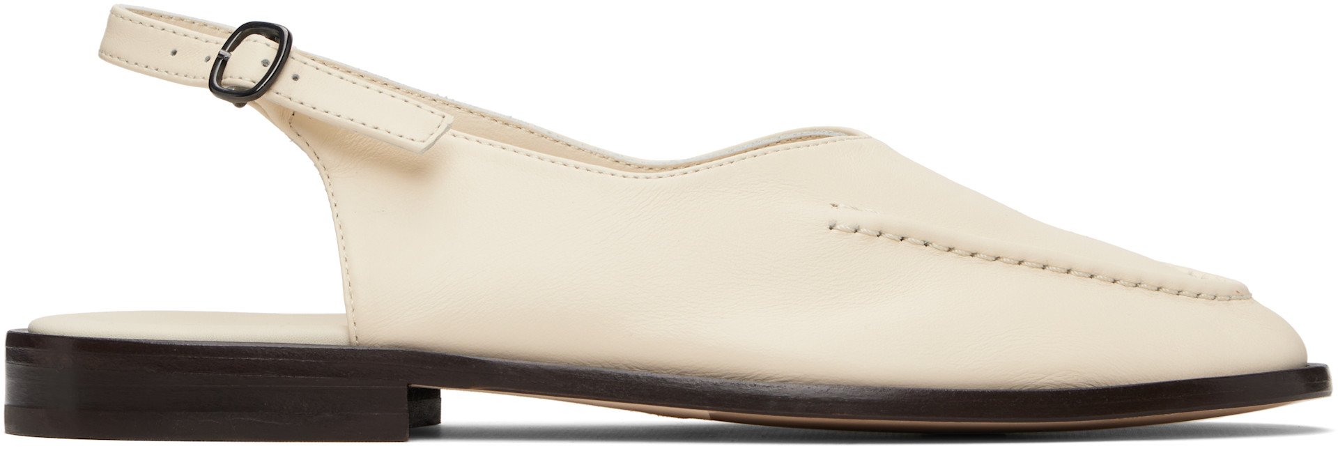 HEREU - Off-White Juliol Slingback Flats