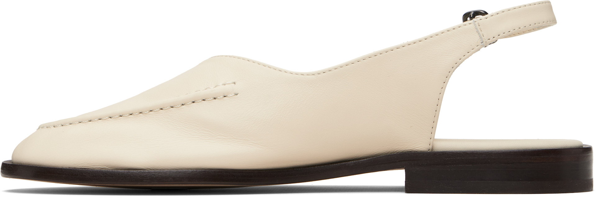 HEREU - Off-White Juliol Slingback Flats