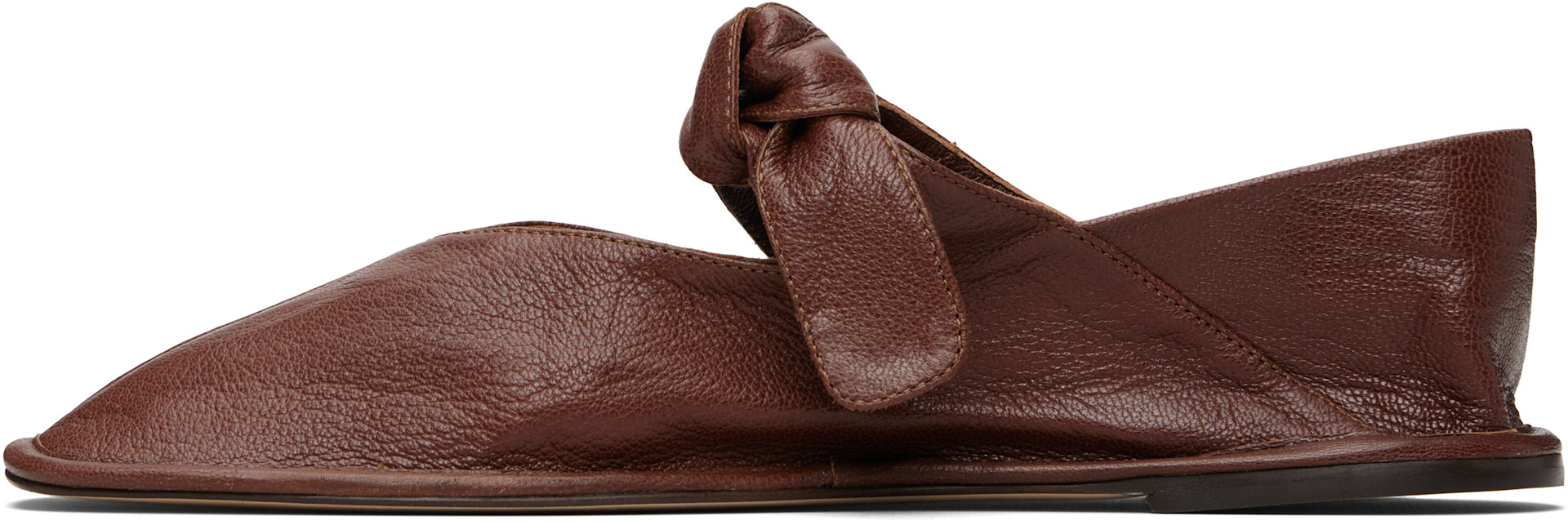 HEREU - Ballerines lustrées Llasada brunes