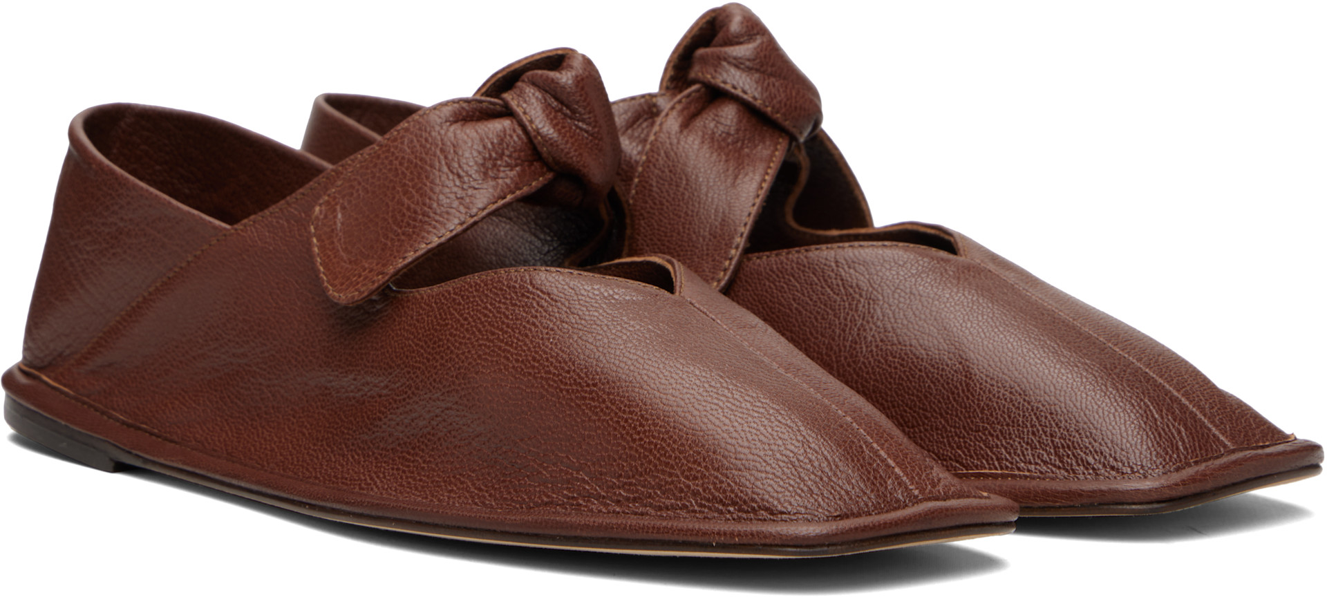 HEREU - Ballerines lustrées Llasada brunes