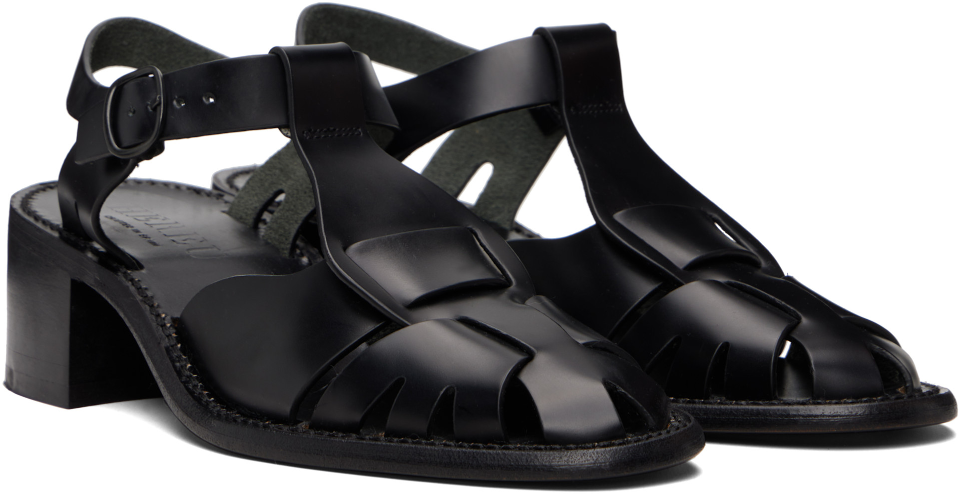 HEREU - Sandales à talon Pesca noires