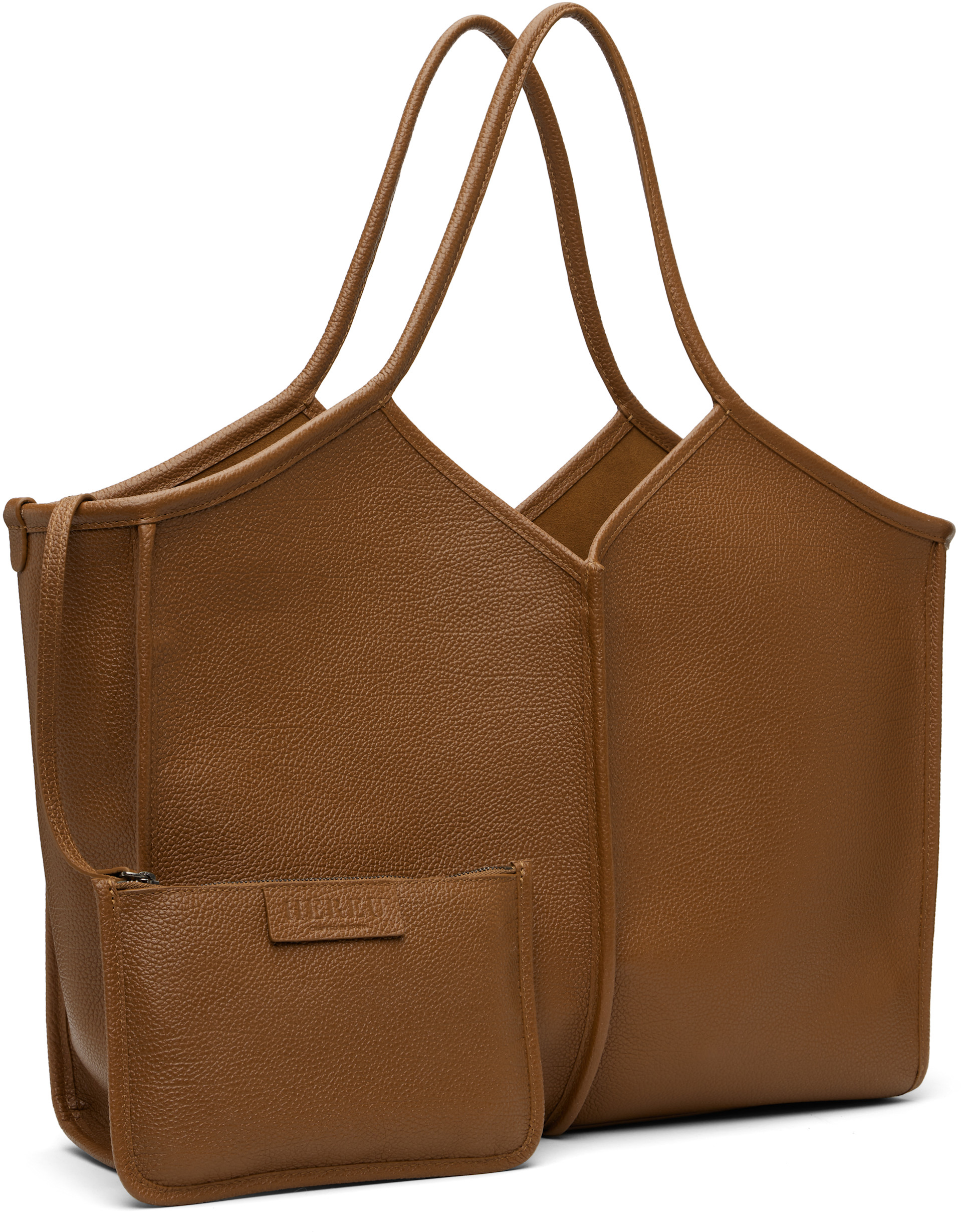 HEREU: ブラウン ミディアム Calella Squared トートバッグ | SSENSE 日本