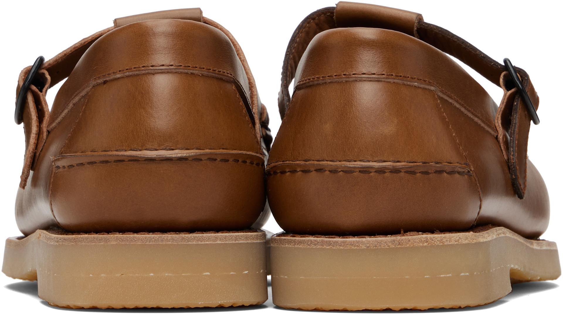 HEREU - Brown Alber Rubber Veg Tan Loafers