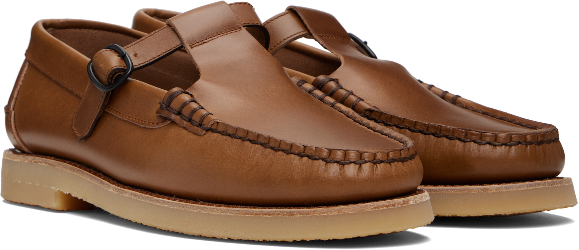 HEREU - Brown Alber Rubber Veg Tan Loafers