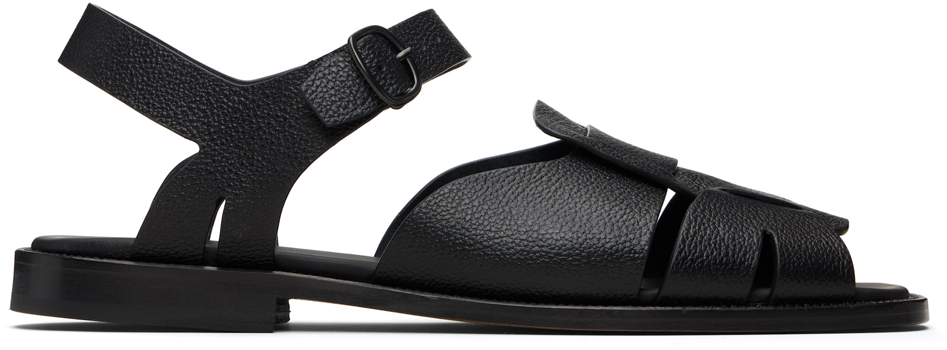 HEREU - Black Roca 2 Grainy Veg Tanned Sandals