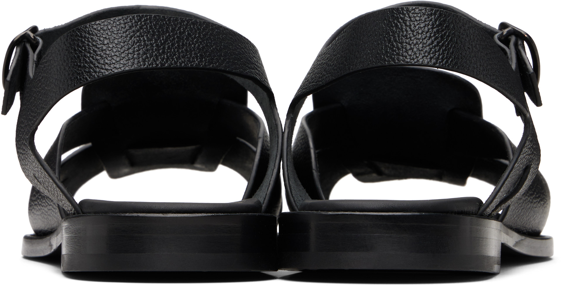 HEREU - Black Roca 2 Grainy Veg Tanned Sandals