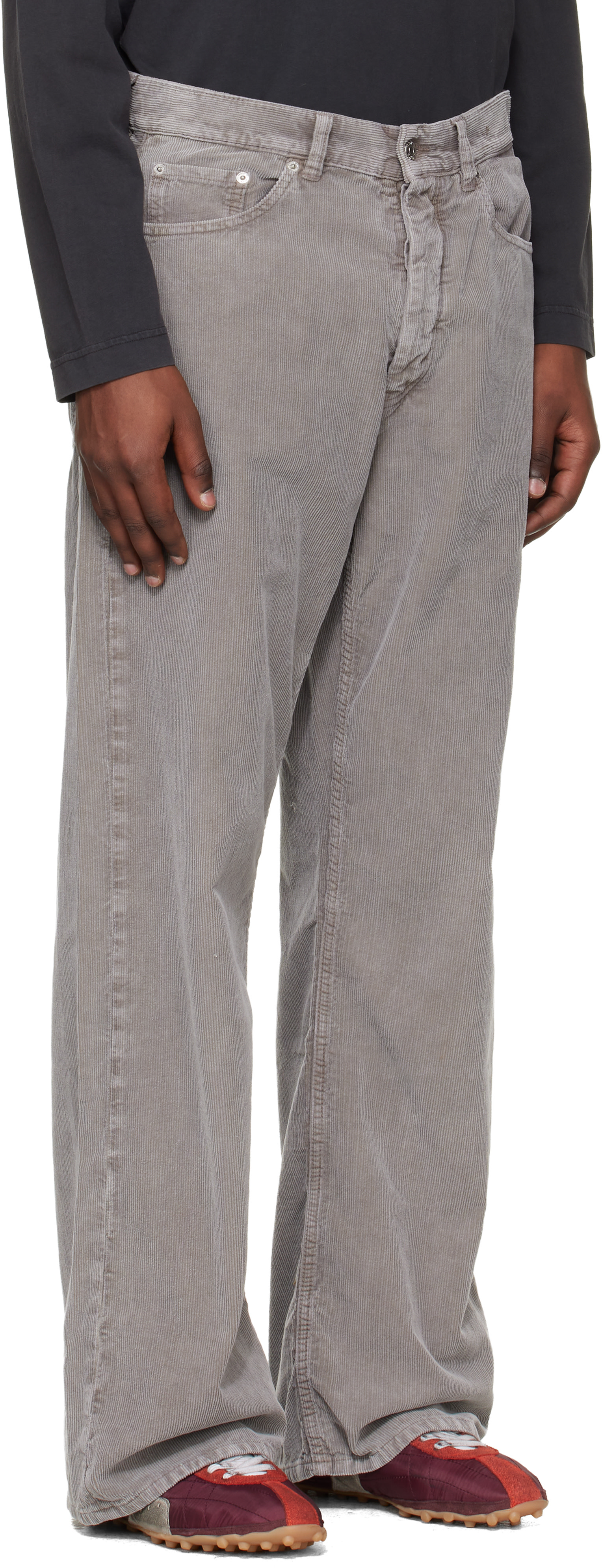 HOPE - Gray Loose-Fit Trousers