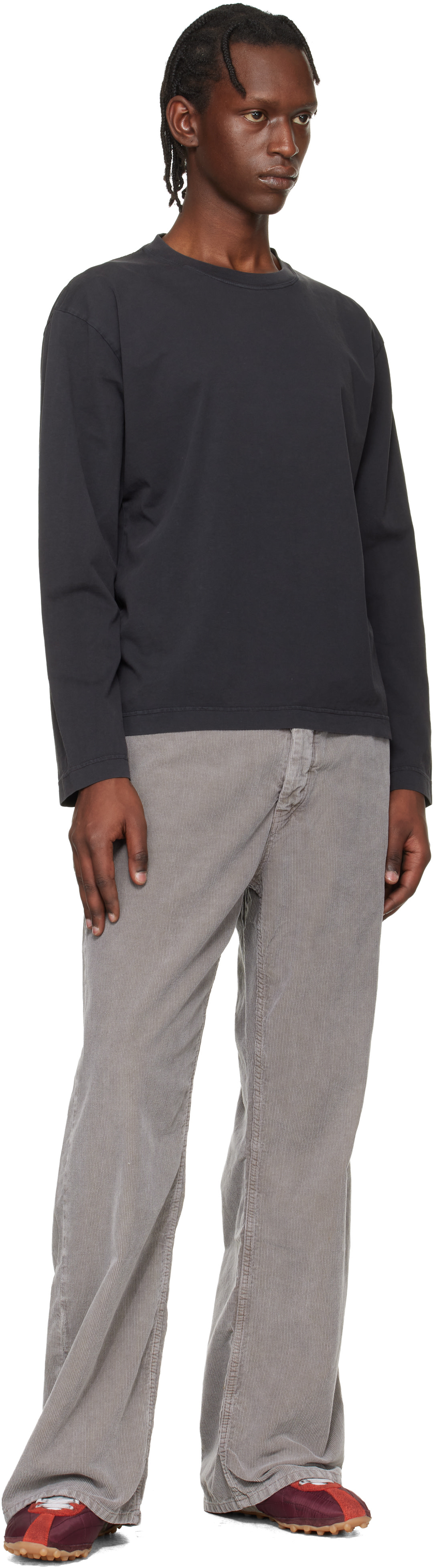HOPE - Gray Loose-Fit Trousers