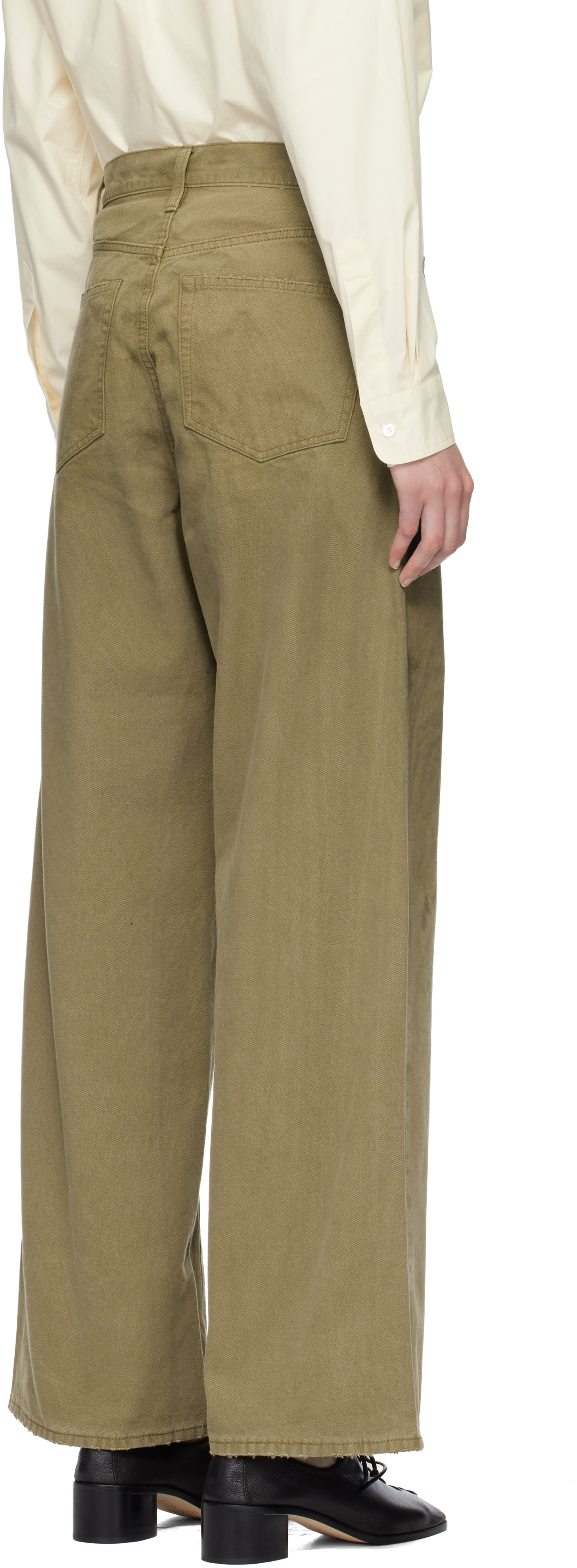 ssstein - Jean ample rétro teint au soufre beige