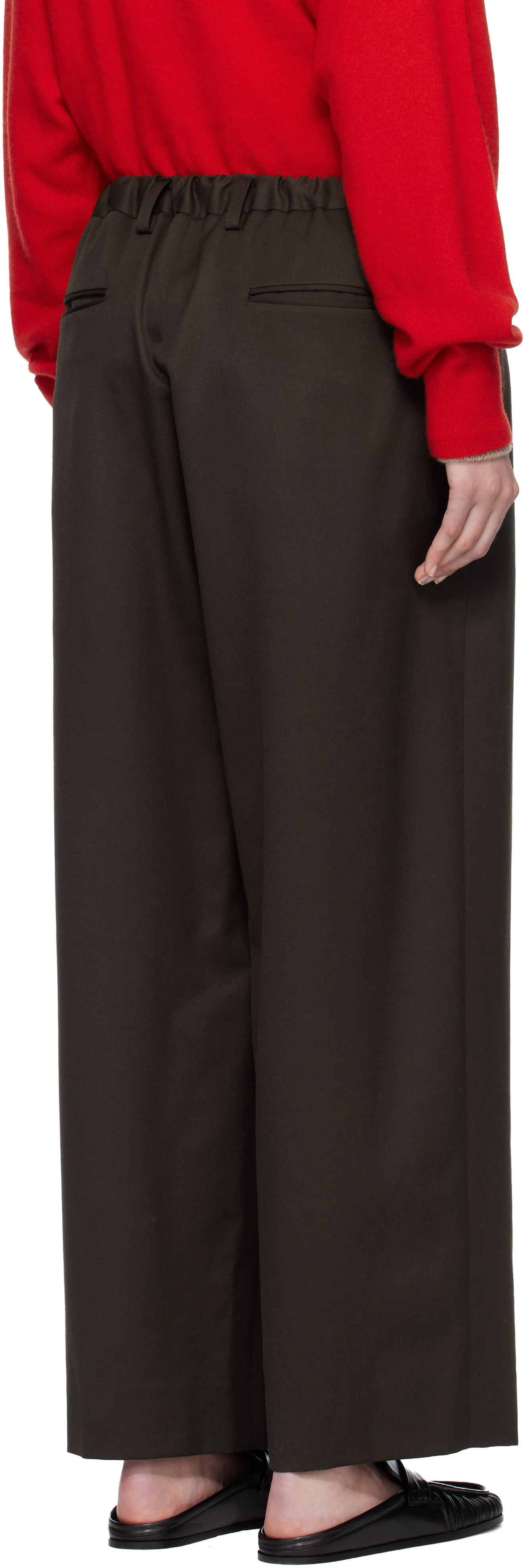 ssstein: Brown Easy Wide Trousers | SSENSE