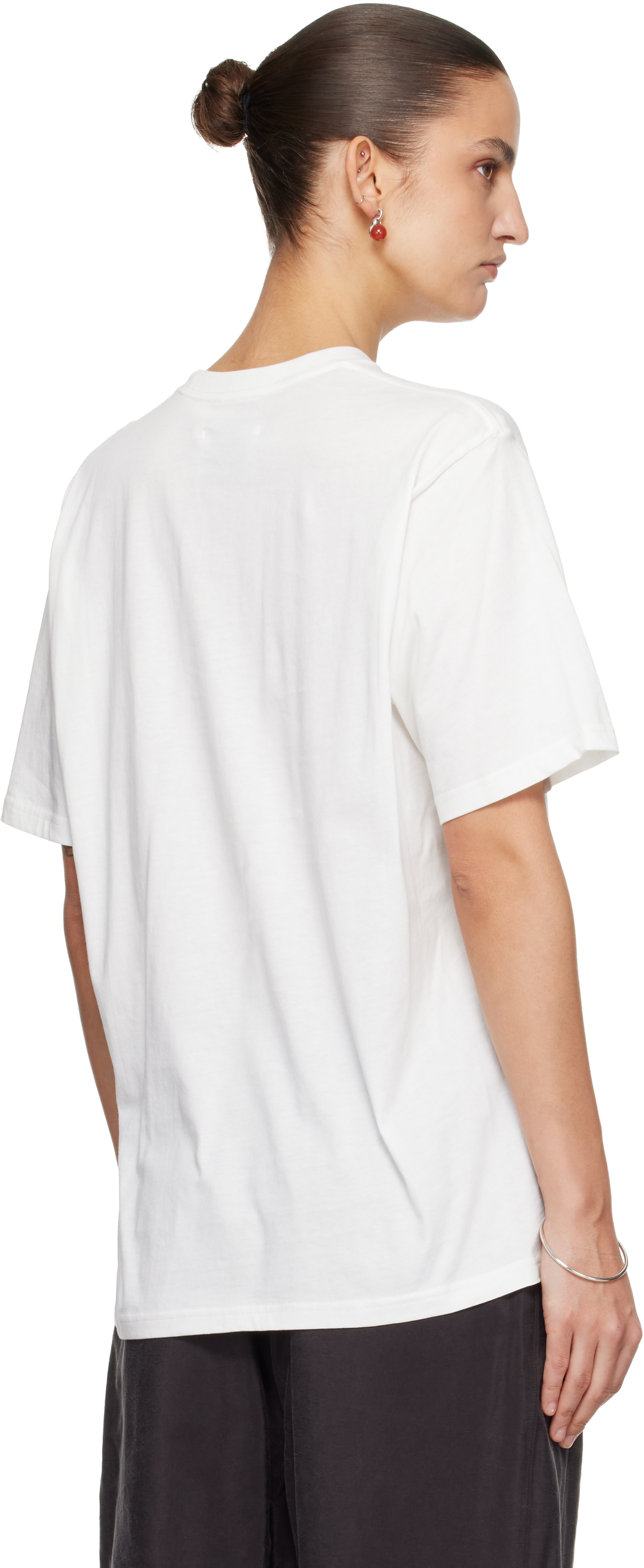 ssstein - T-shirt blanc en coton Suvin