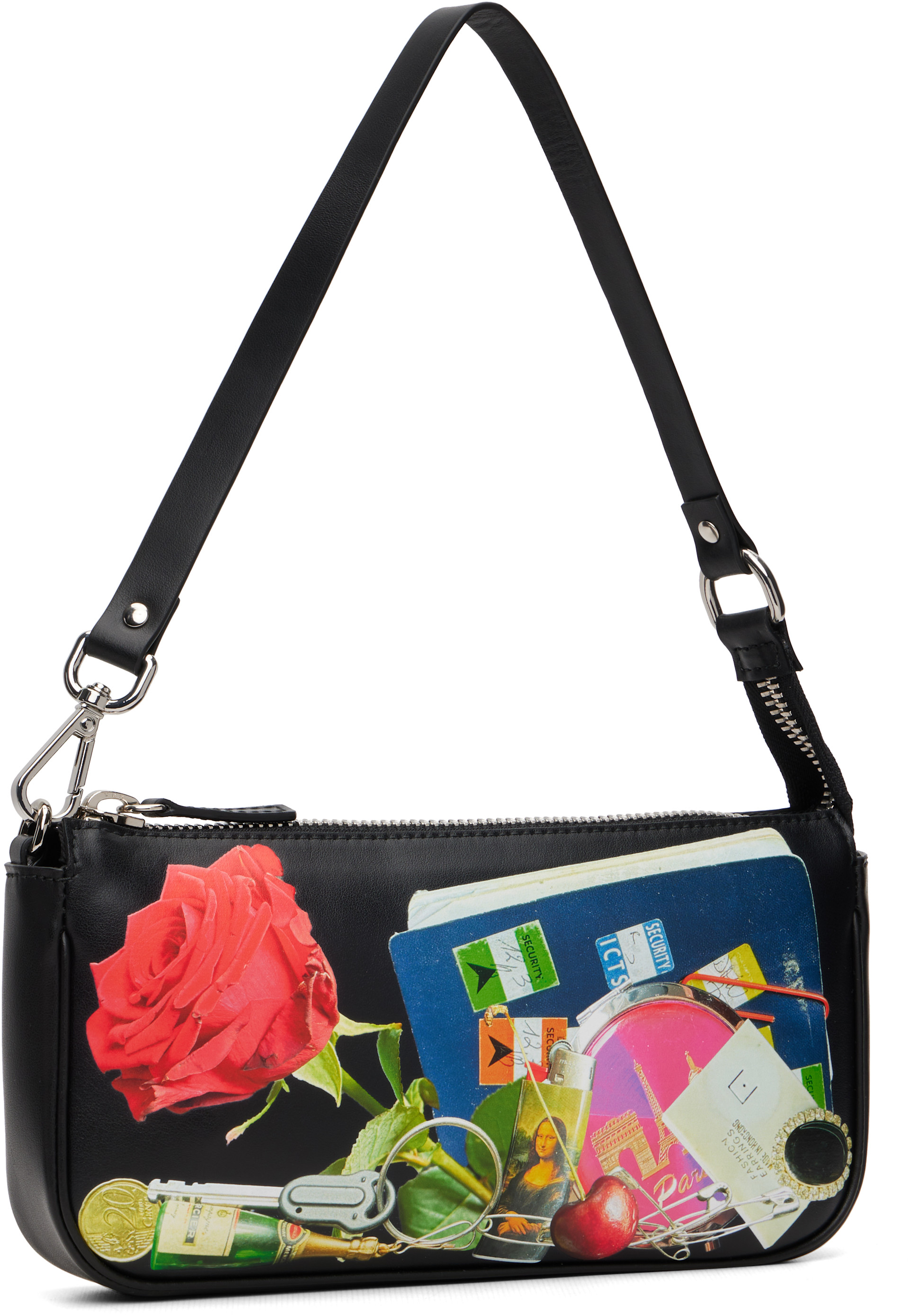 バッグ Vaquera bag VAQUERA: Black Trompe L'Oeil Pochette Bag | SSENSE