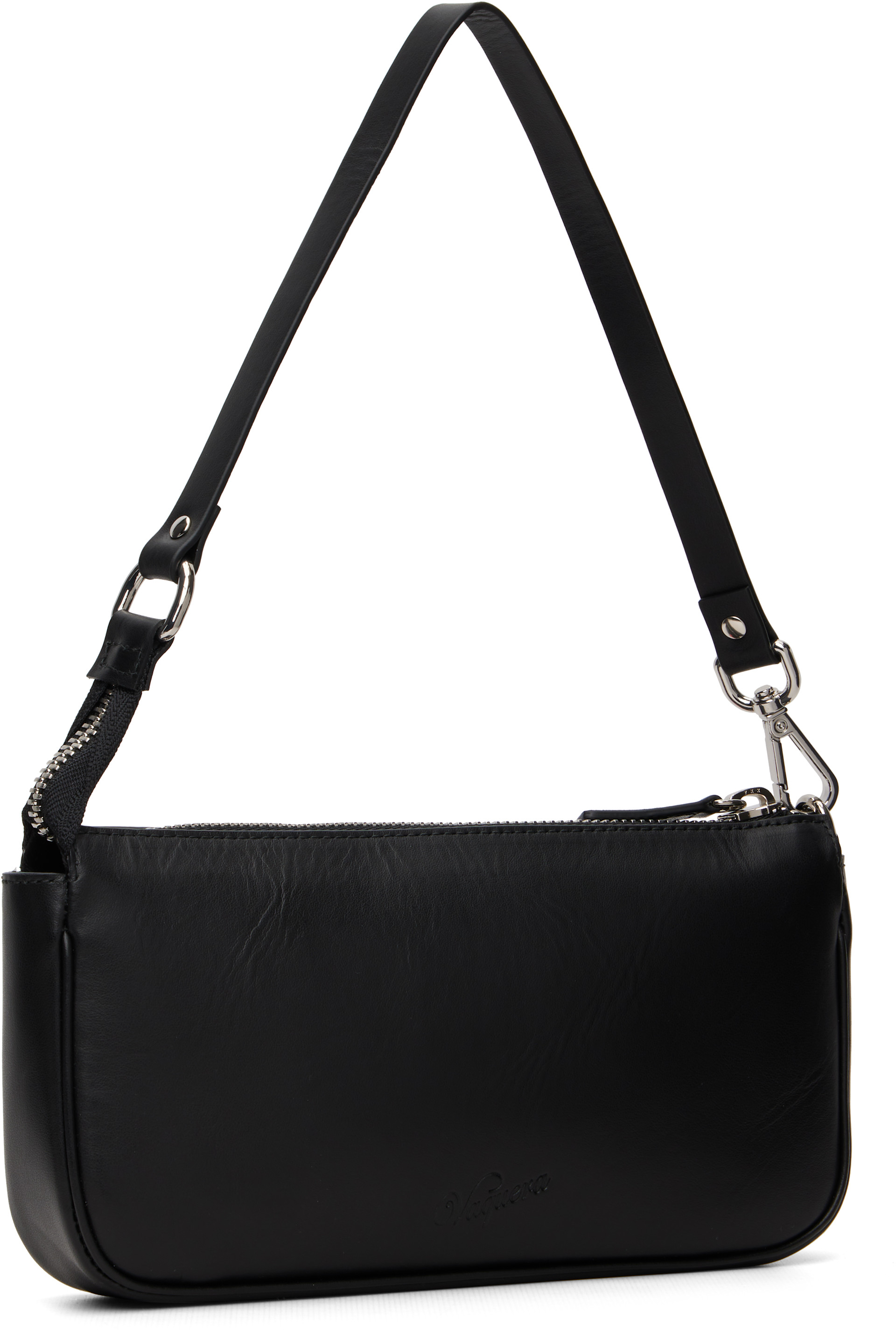 VAQUERA: Black Trompe L'Oeil Pochette Bag | SSENSE
