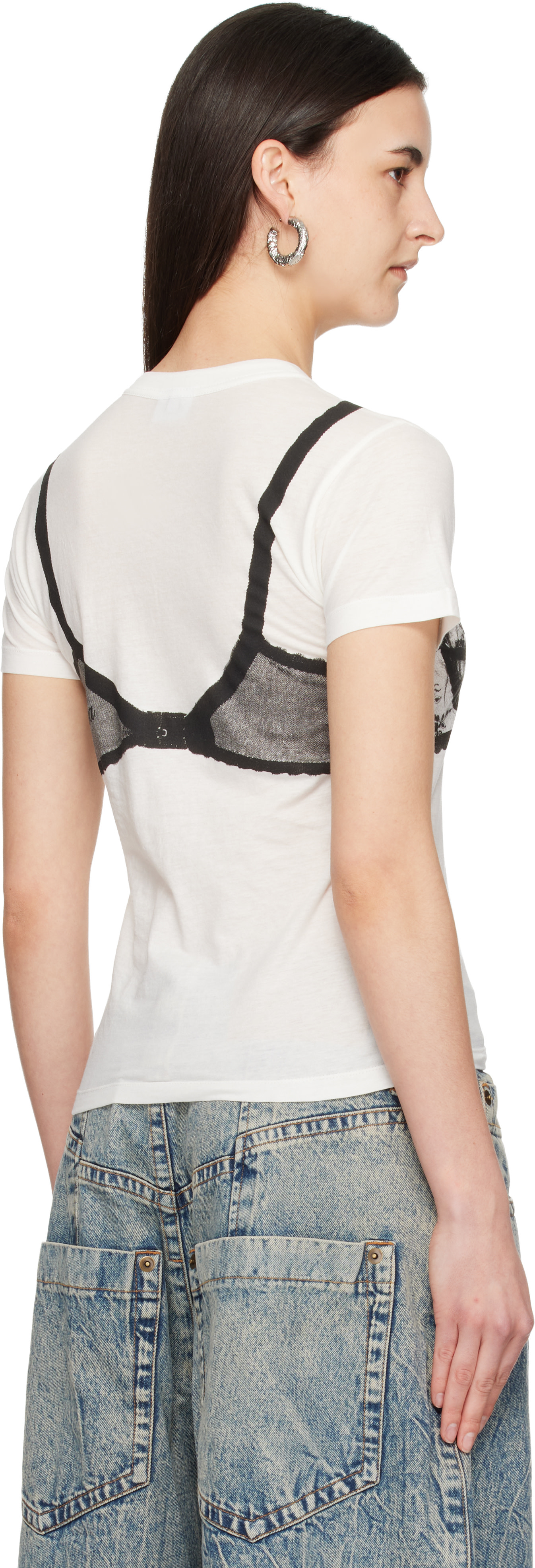 VAQUERA: Off-White Bra T-shirt | SSENSE