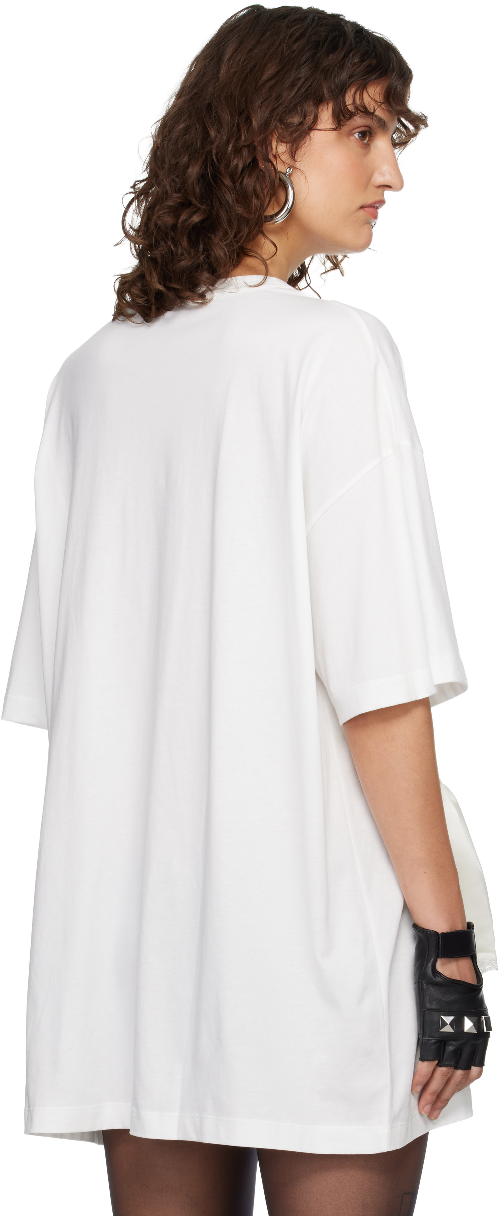 VAQUERA - T-shirt blanc cassé à assemblage décoratif