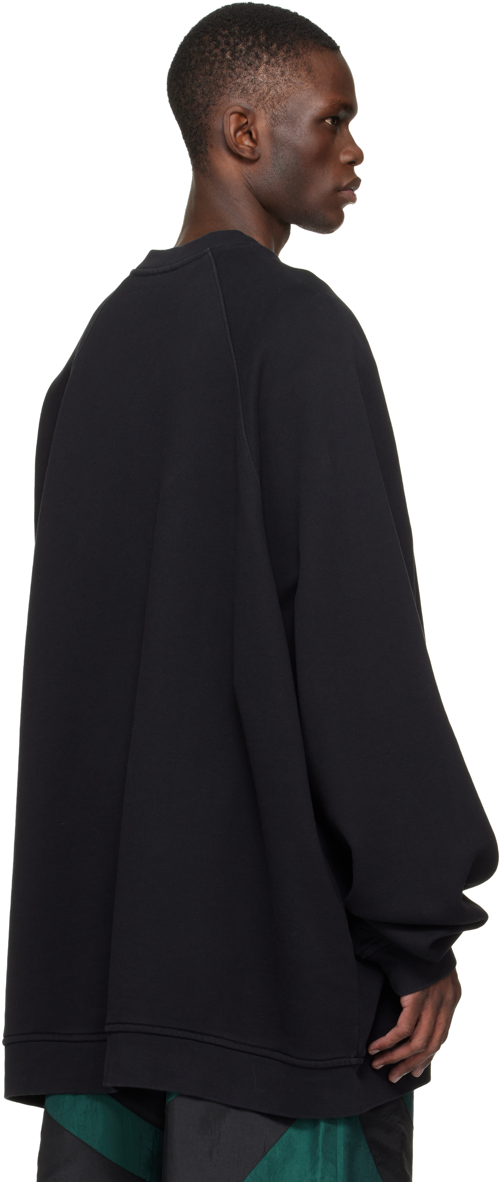 VAQUERA: Black Oversized Sweatshirt | SSENSE