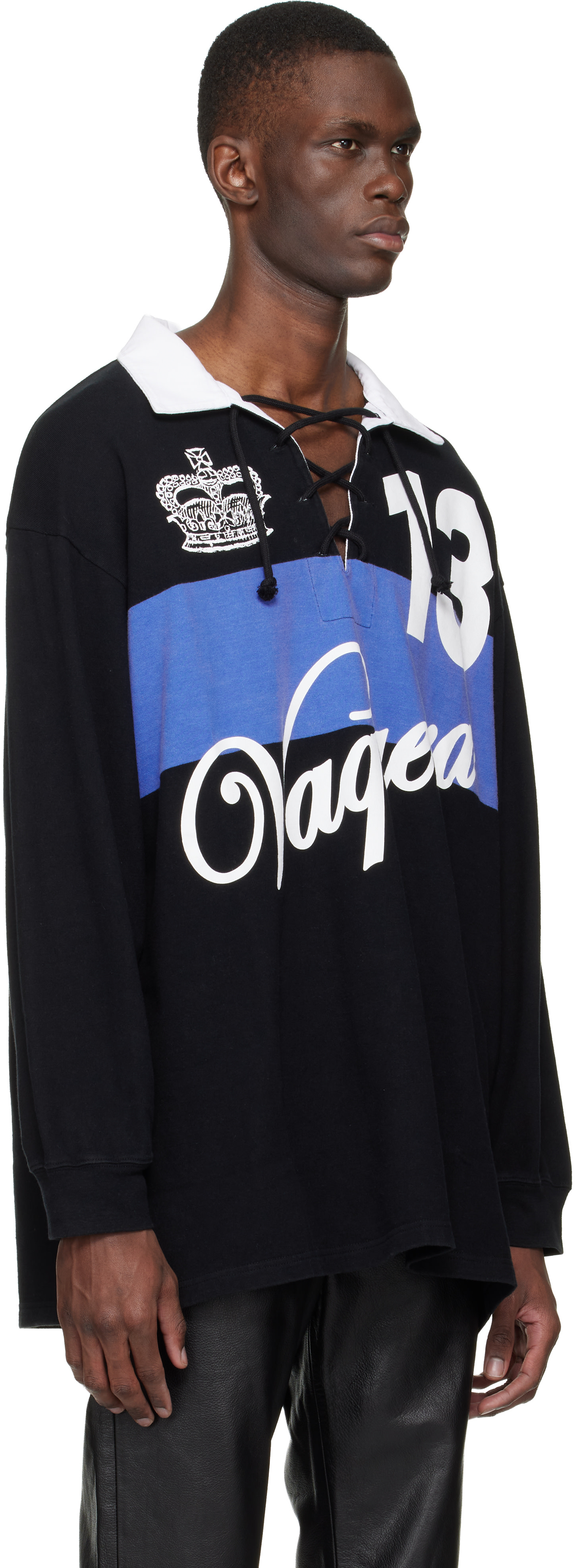 VAQUERA ロゴポロシャツ VAQUERA: ブラック ラガーシャツ | SSENSE 日本
