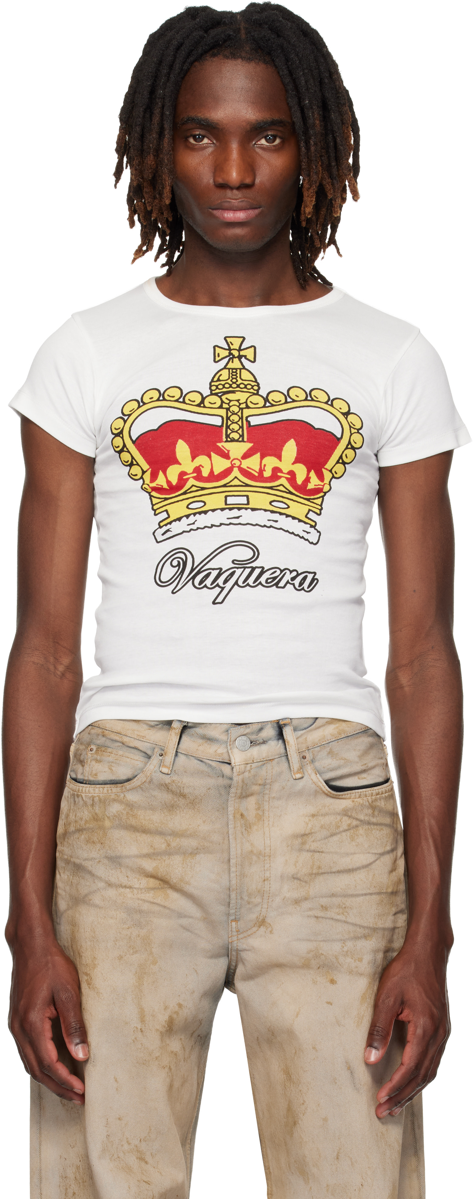 VAQUERA: White Crown Baby T-shirt | SSENSE