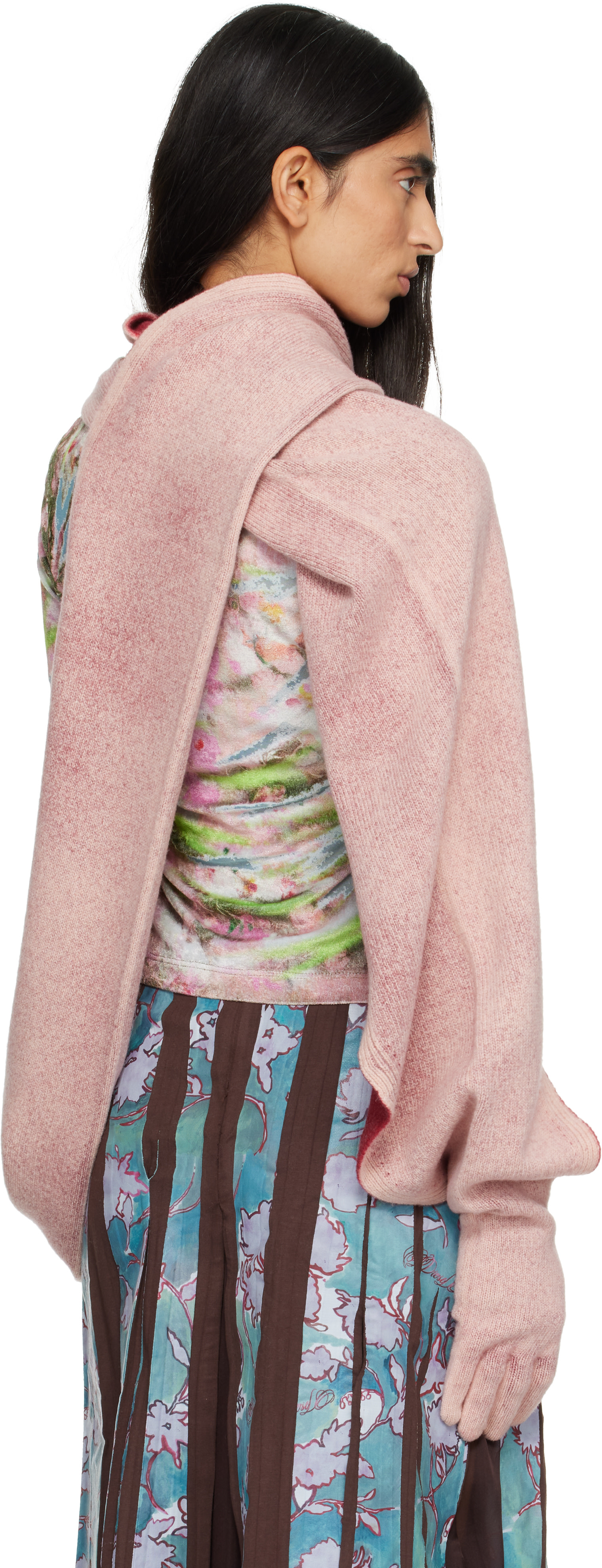 Diesel - Écharpe K-Evin rose à gants intégrés
