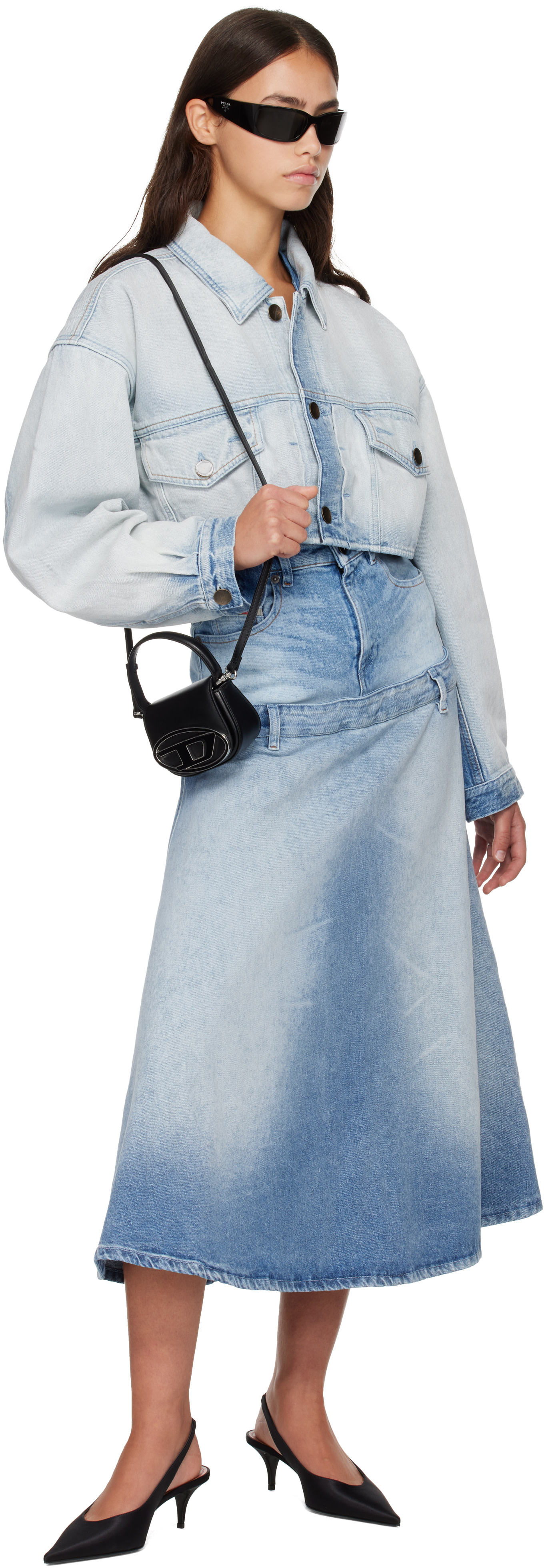Diesel - Mini sac noir à logo 1DR