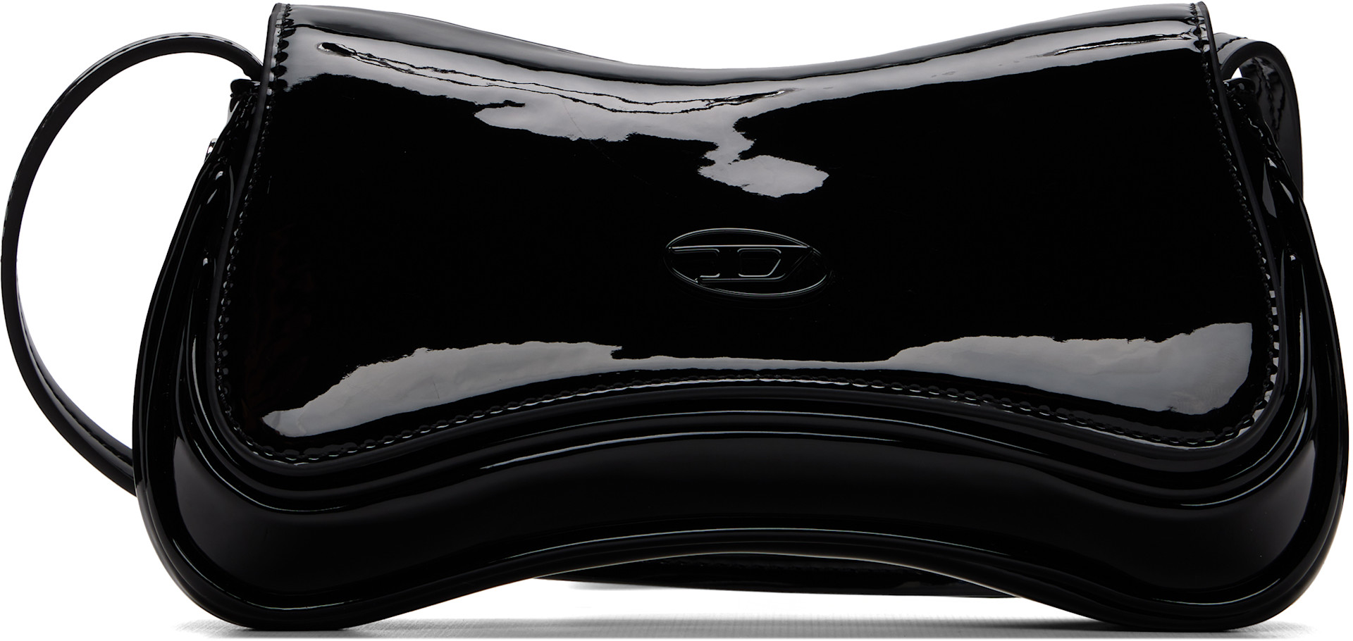 Diesel: ブラック スモール Play Glossy クロスボディバッグ | SSENSE 日本