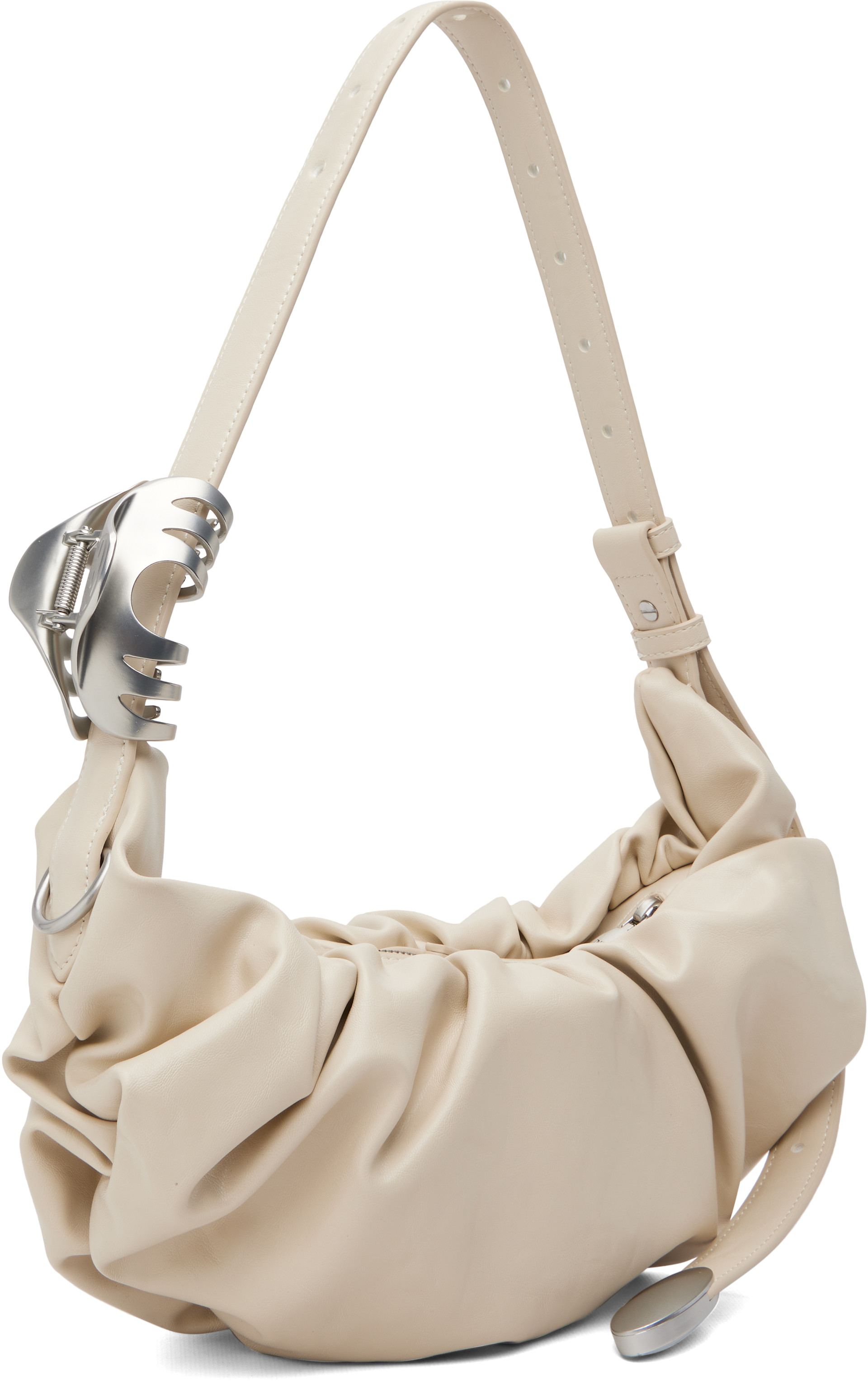 CDL Hand Stitched Mini Basket ベージュ Diesel: ベージュ Grab-D-Small Scrunched バッグ | SSENSE 日本
