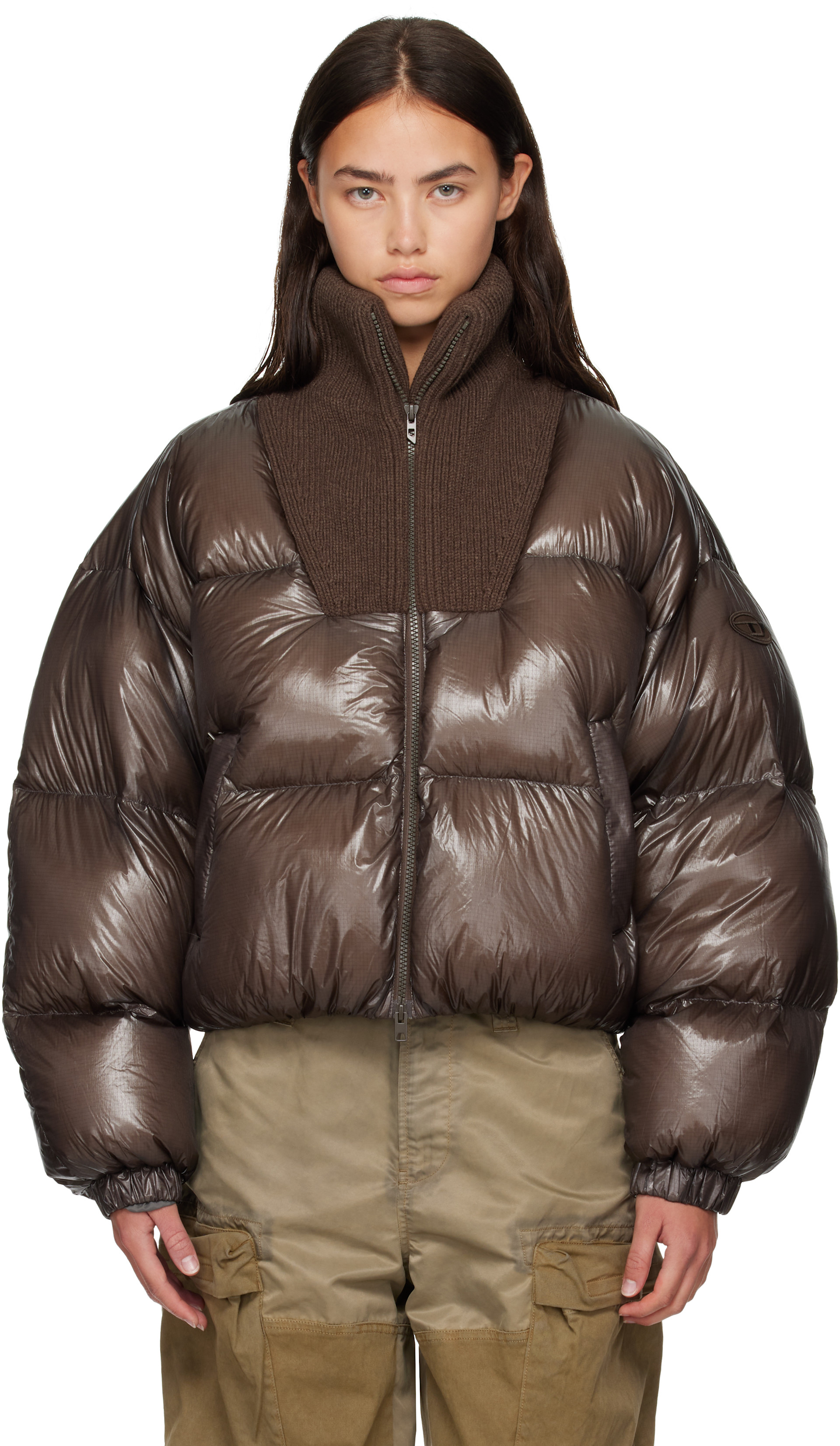 Diesel - Brown Puffer Down Jacket