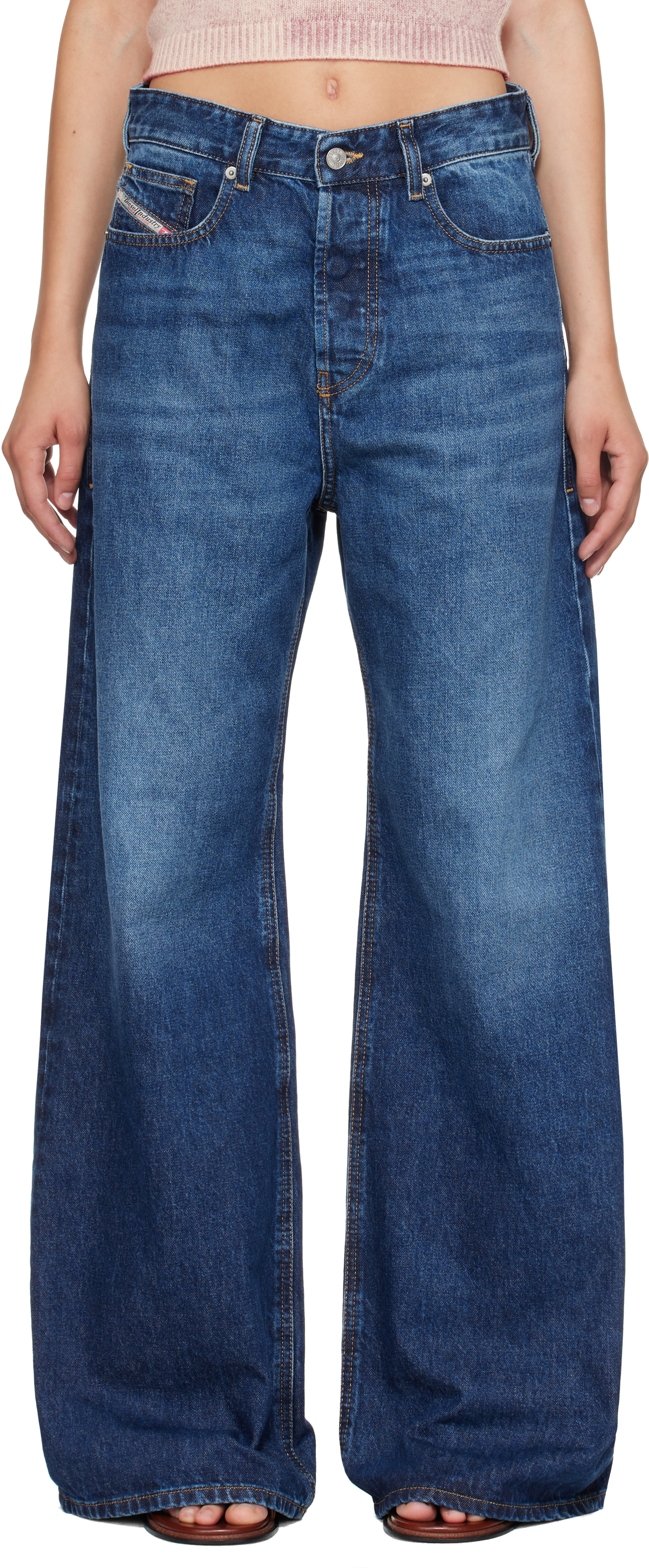 Diesel: Navy 1996 D-Sire Relaxed Jeans | SSENSE
