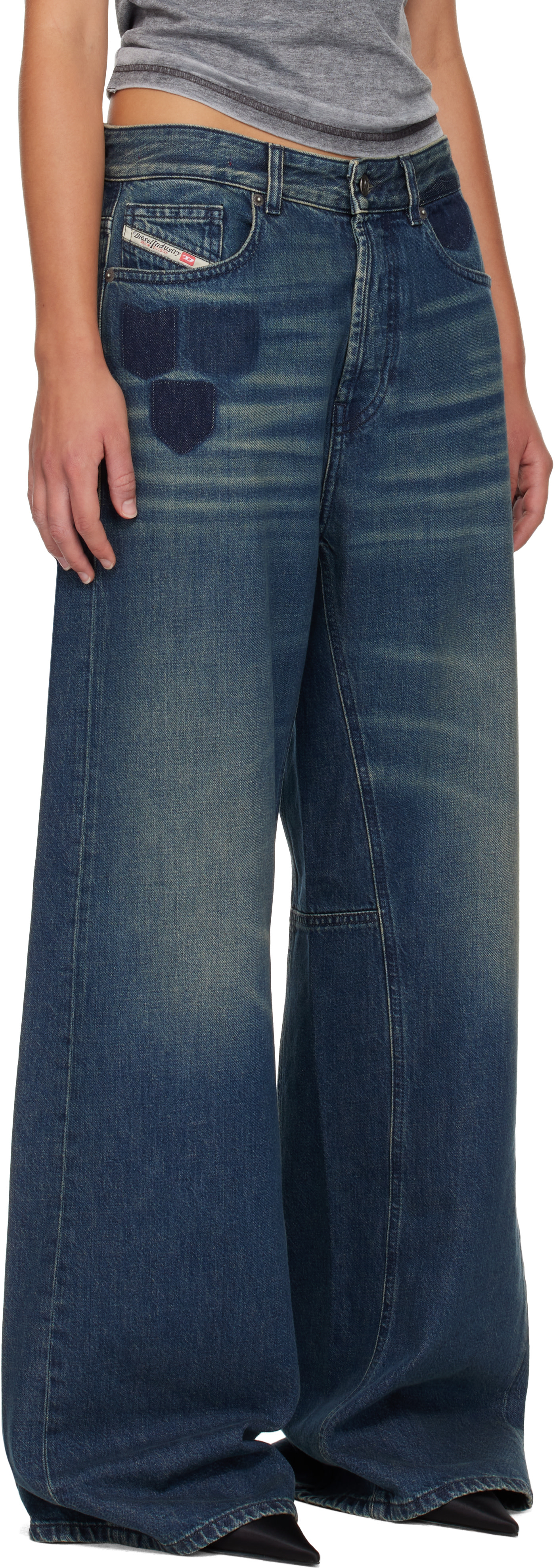 Diesel: Blue Relaxed Low Waist 1996 D-Sire Jeans | SSENSE Canada