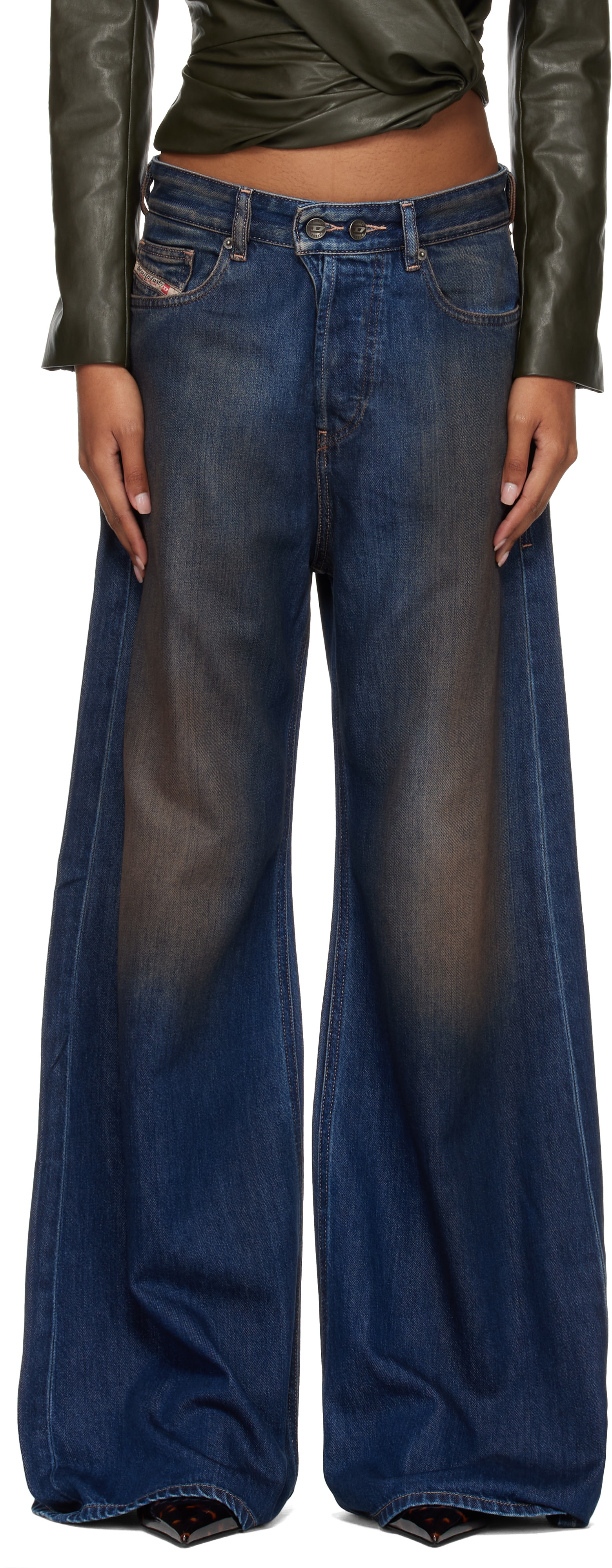 DIESEL 濃紺 d-rise/d-sire W30 完売品 リジットデニム Diesel: Navy 1996 D-Sire Low Waist Relaxed Jeans | SSENSE