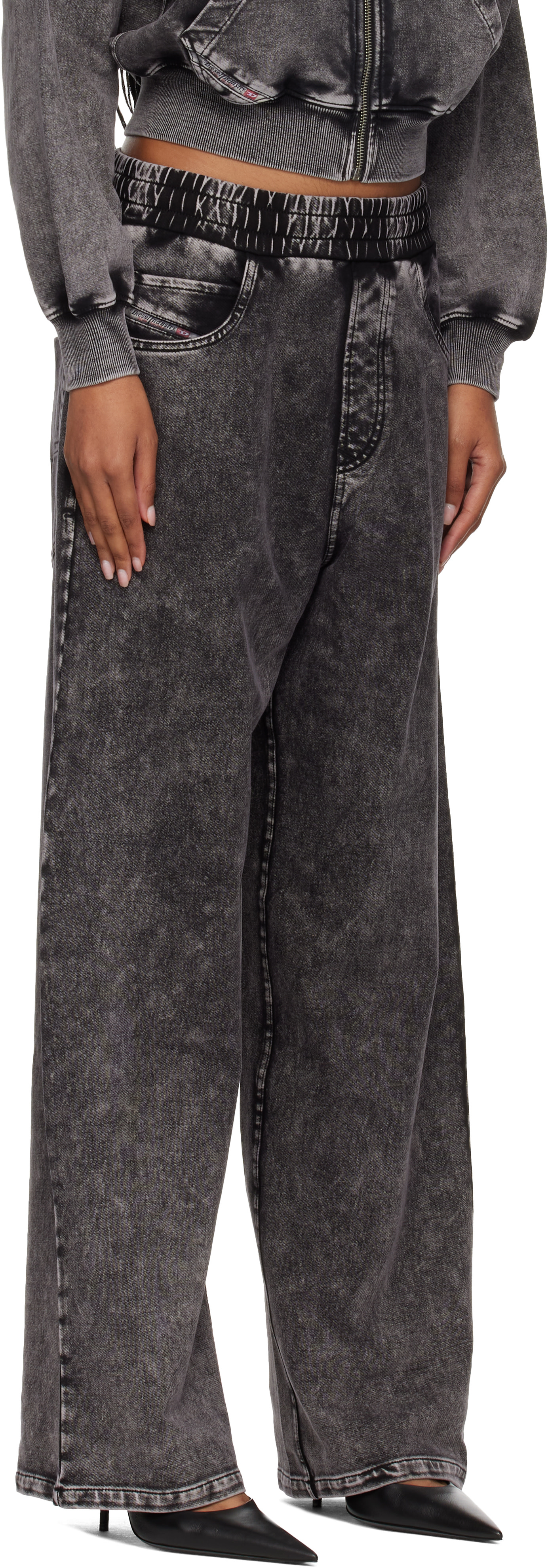 Diesel - Gray Denim Effect Sweatpants