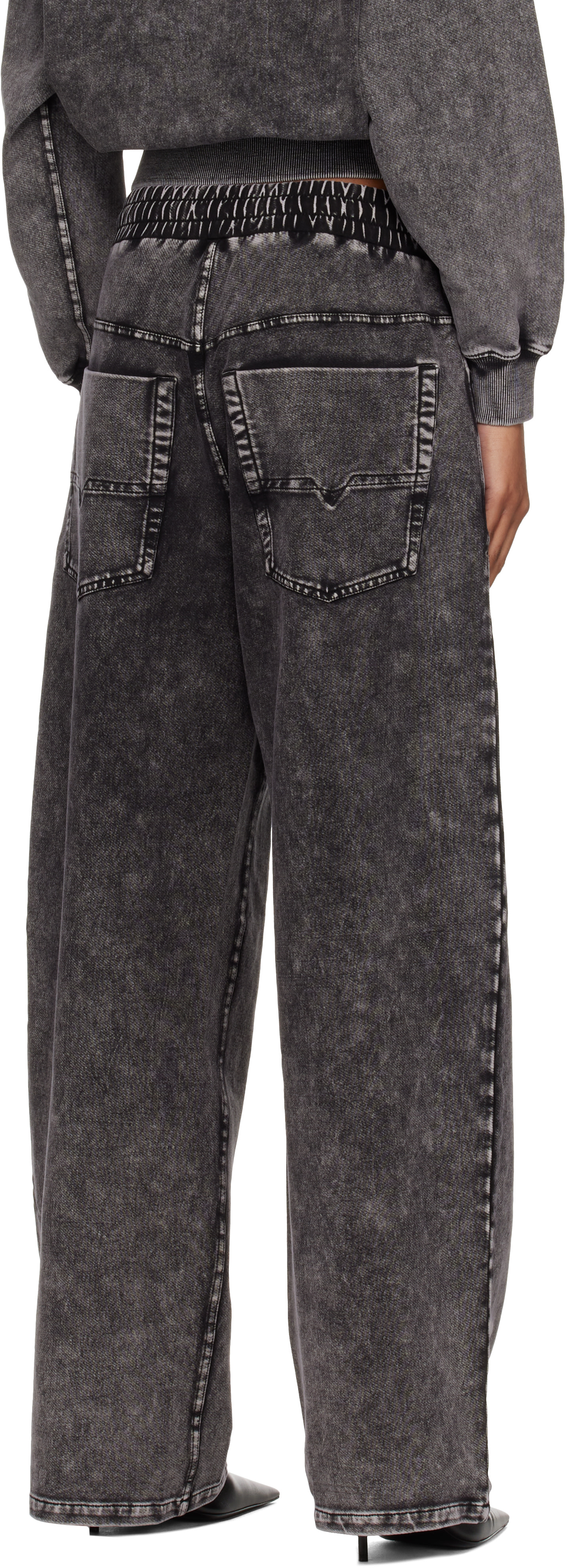 Diesel - Gray Denim Effect Sweatpants